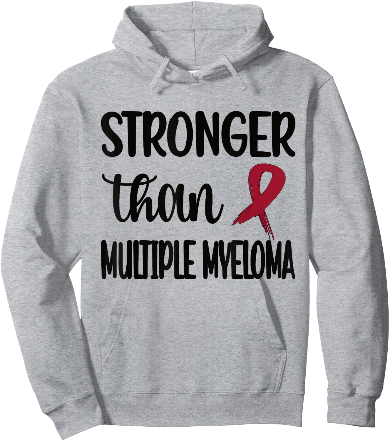 Stronger Than Multiple Myeloma Warrior Burgundy Ribbon Hoodie - Hoodie | Ash