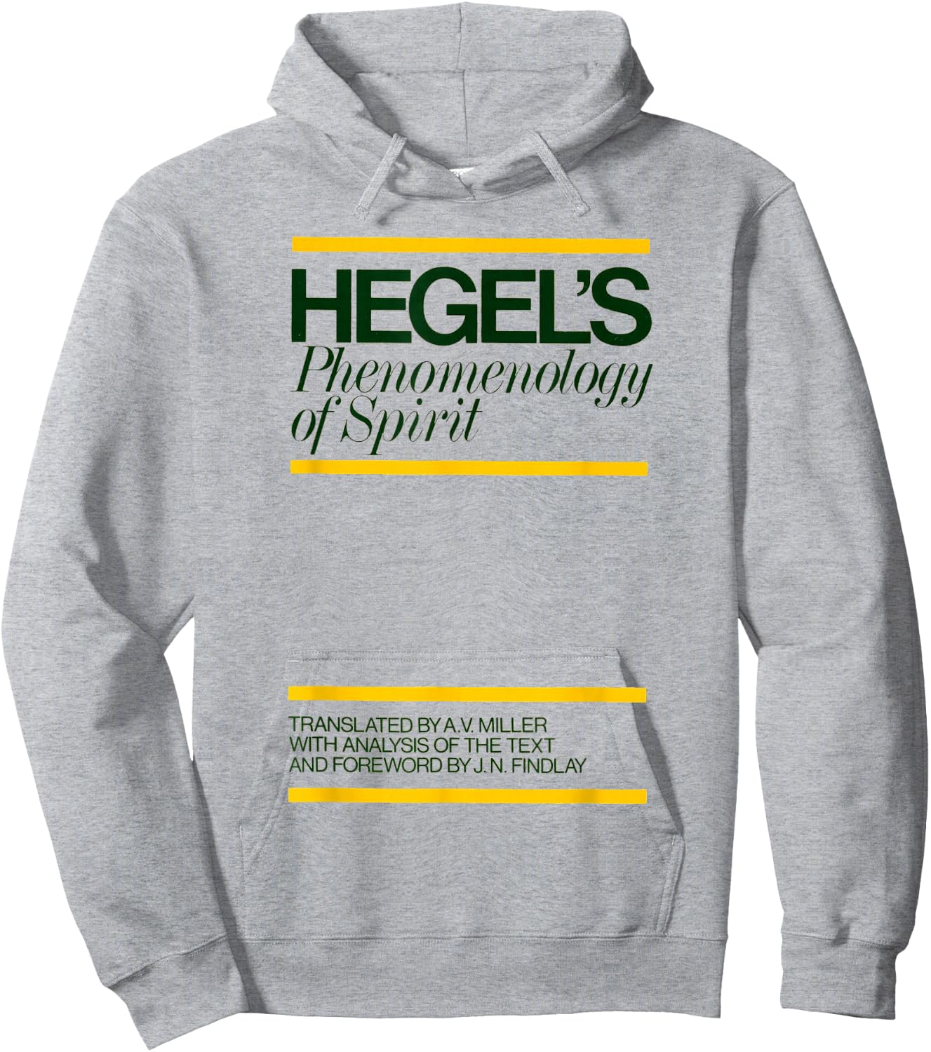 The Phenomenology of Spirit Hegel Book Cover Hoodie - Hoodie | Ash
