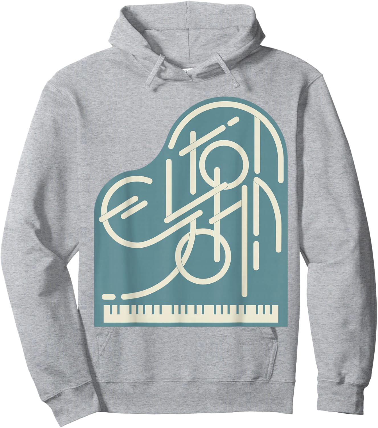 Elton John Official Piano Logo Hoodie - Hoodie | Ash