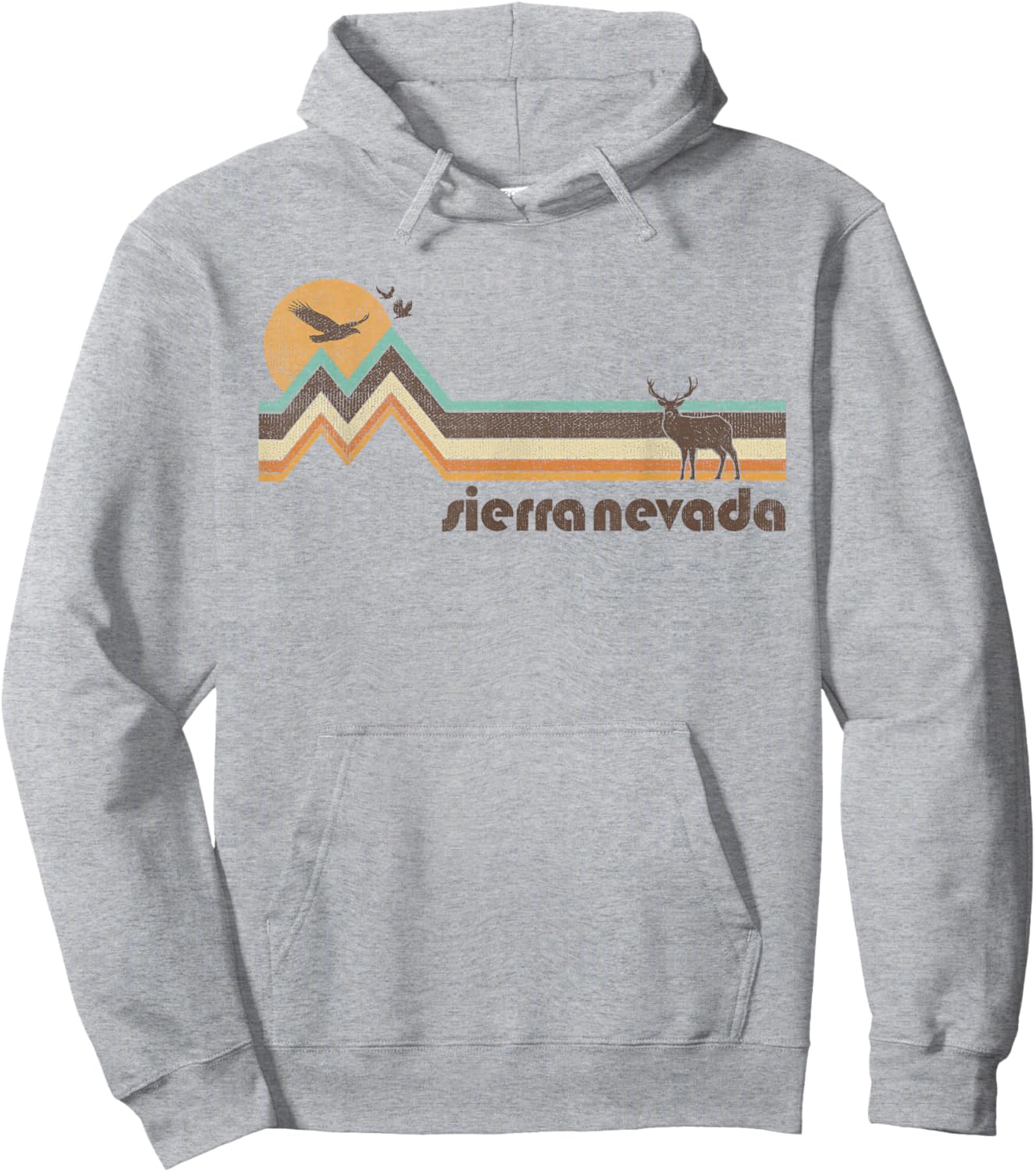 Sierra Nevada 70s 80s Retro Style Vintage Distressed Gift Hoodie - Hoodie | Ash