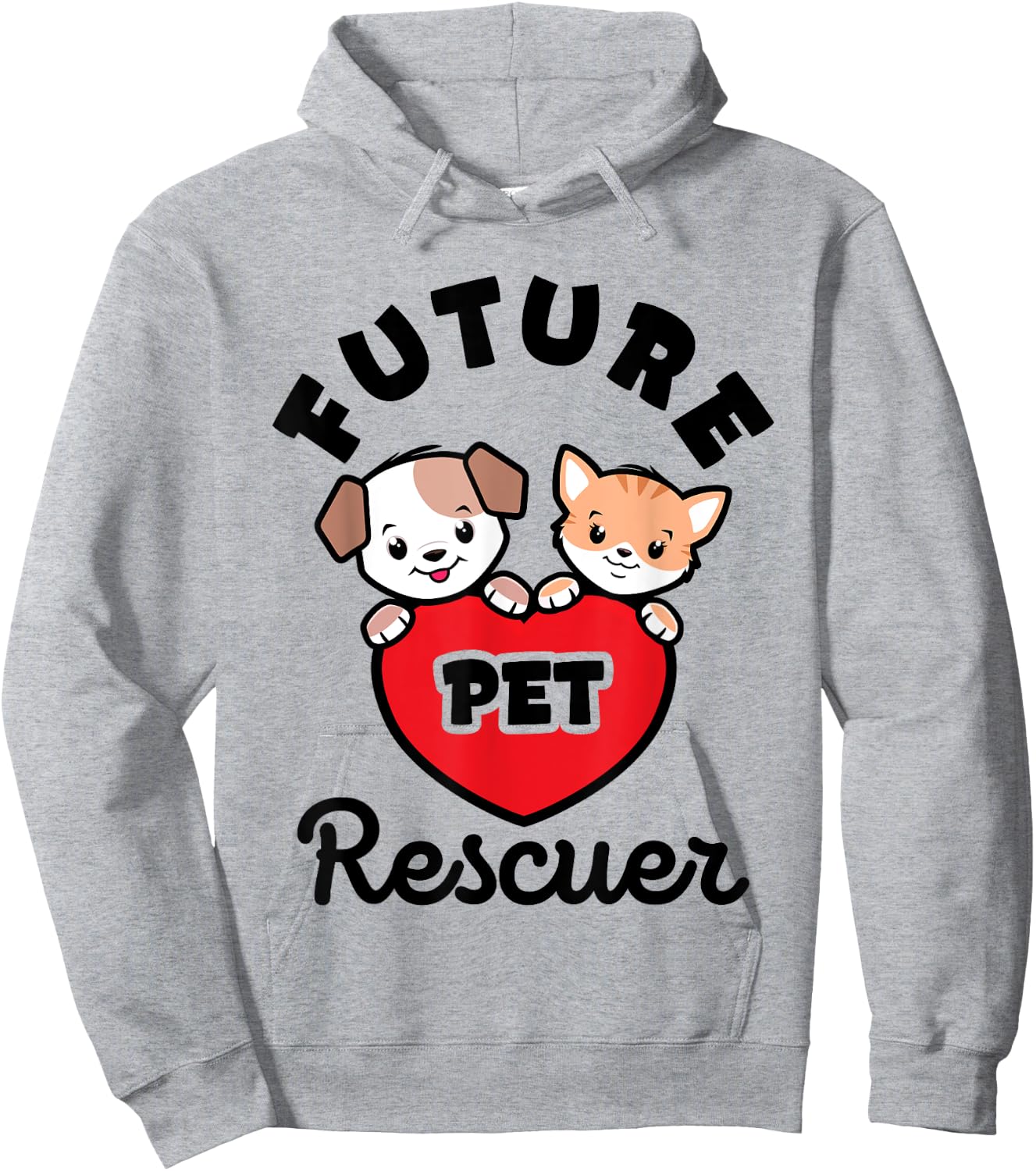 Future Pet Rescuer Veterinarian Dog Cat Baby Animal Rescue Hoodie - Hoodie | Ash