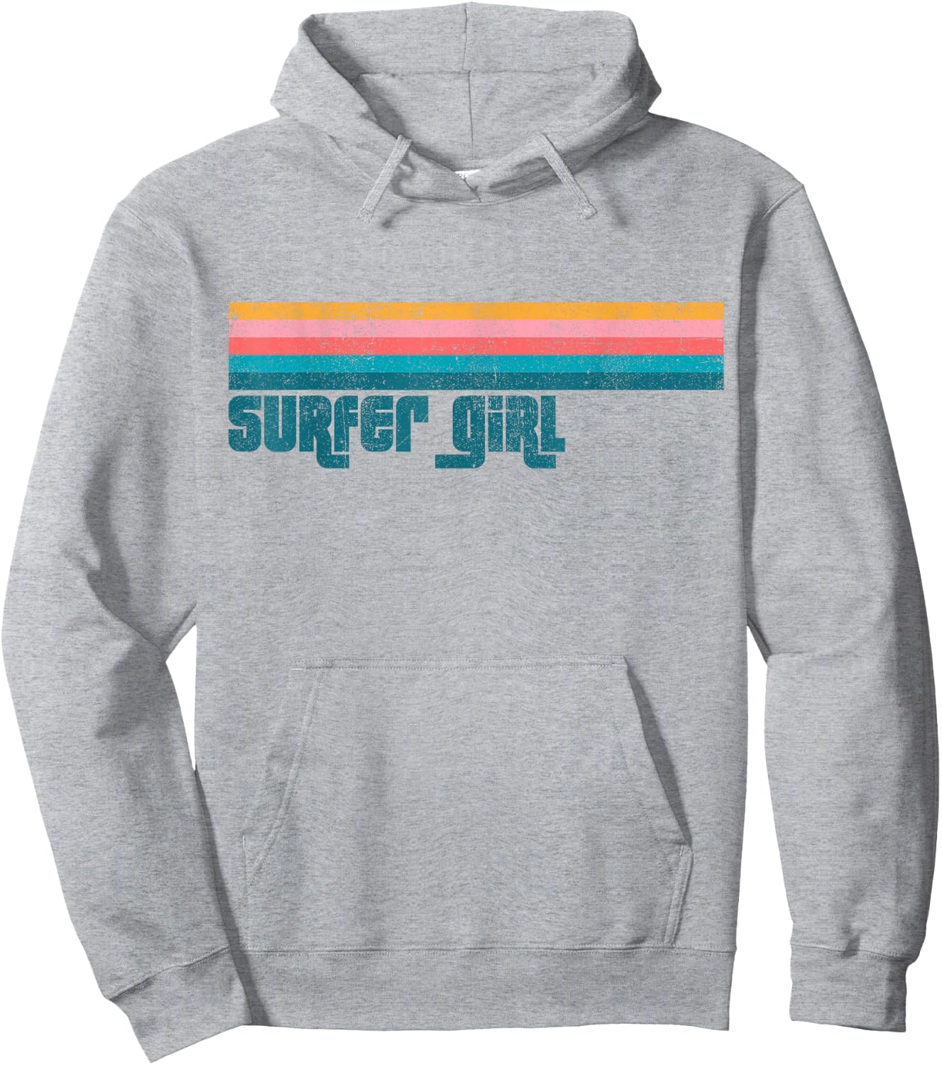 Vintage Surfer Girl Beach Summer Retro Surfing Women's Gift Hoodie - Hoodie | Ash