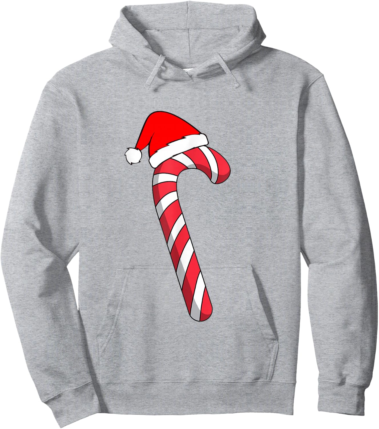 Christmas Candy Cane Santa Xmas Hoodie - Hoodie | Ash