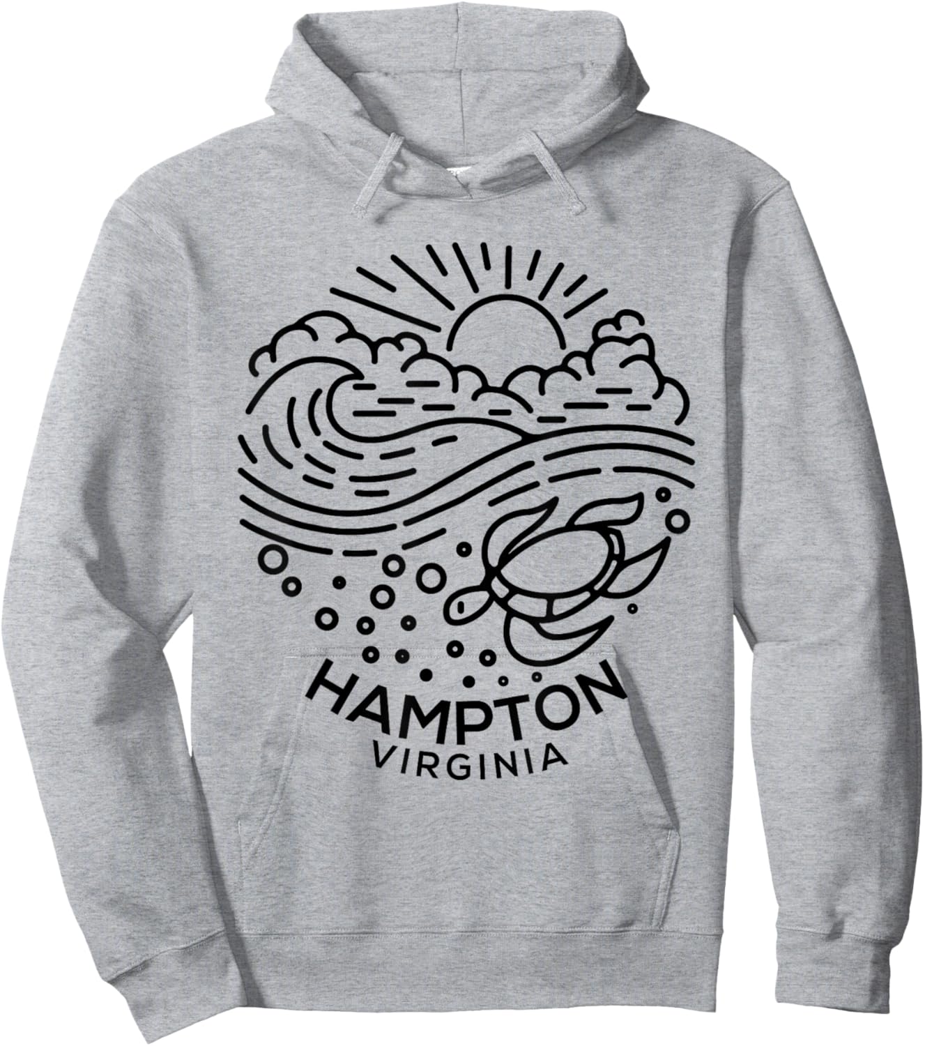 Hampton VA Hoodie - Hoodie | Ash