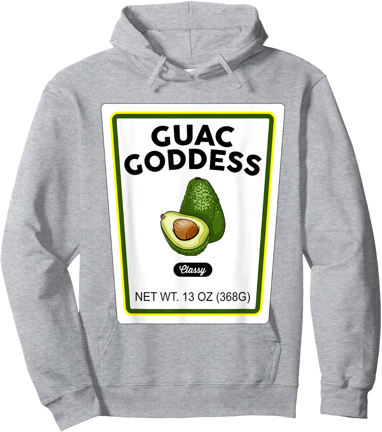 Halloween Matching Costume Guacamole Goddess Bottle Label Hoodie - Hoodie | Ash