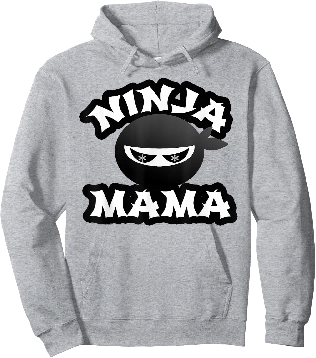 Funny Ninja Mama Multitasking WAHM Baby Birthday New Mom Hoodie - Hoodie | Ash