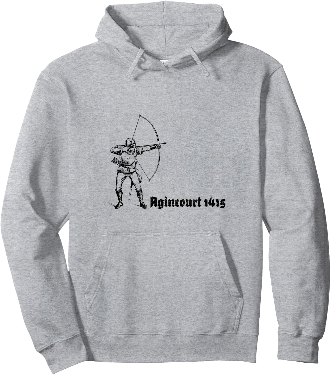 Agincourt 1415 - Longbow Hoodie - Hoodie | Ash