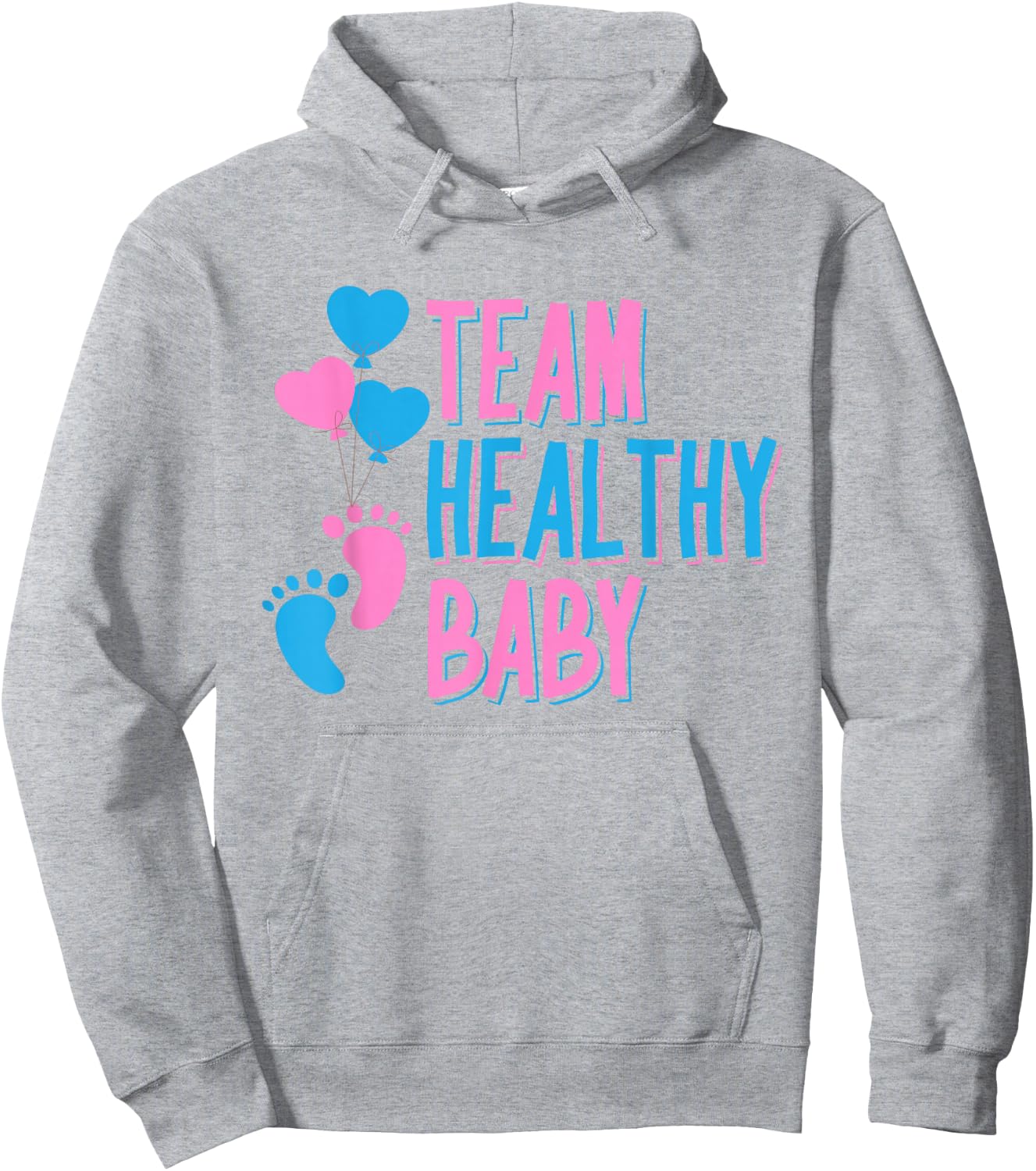 Team Healthy Baby Shirt | Future Parents Baby Shower Gift Hoodie - Hoodie | Ash