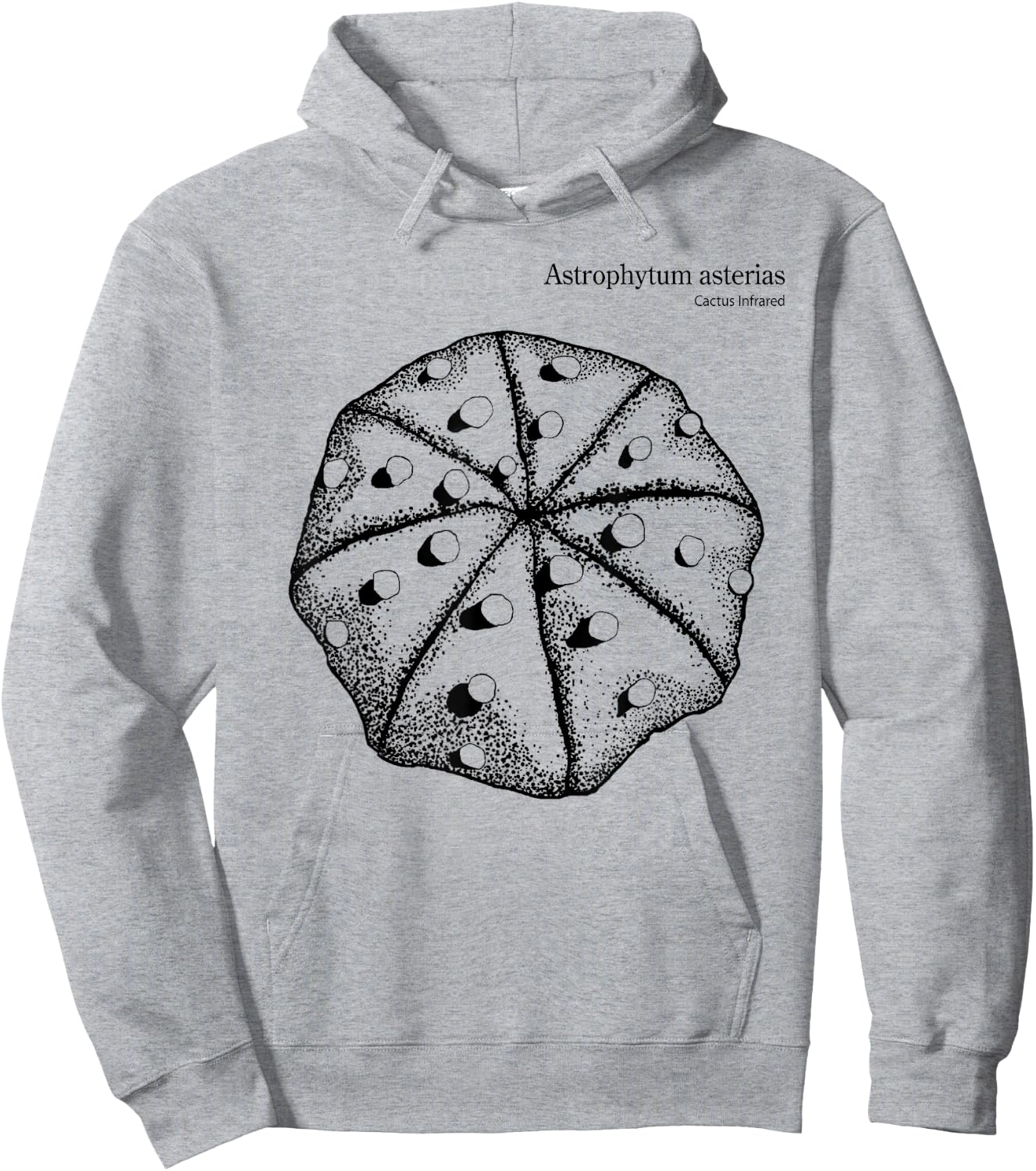 Astrophytum asterias Cactus Infrared nature lover graphic Hoodie - Hoodie | Ash