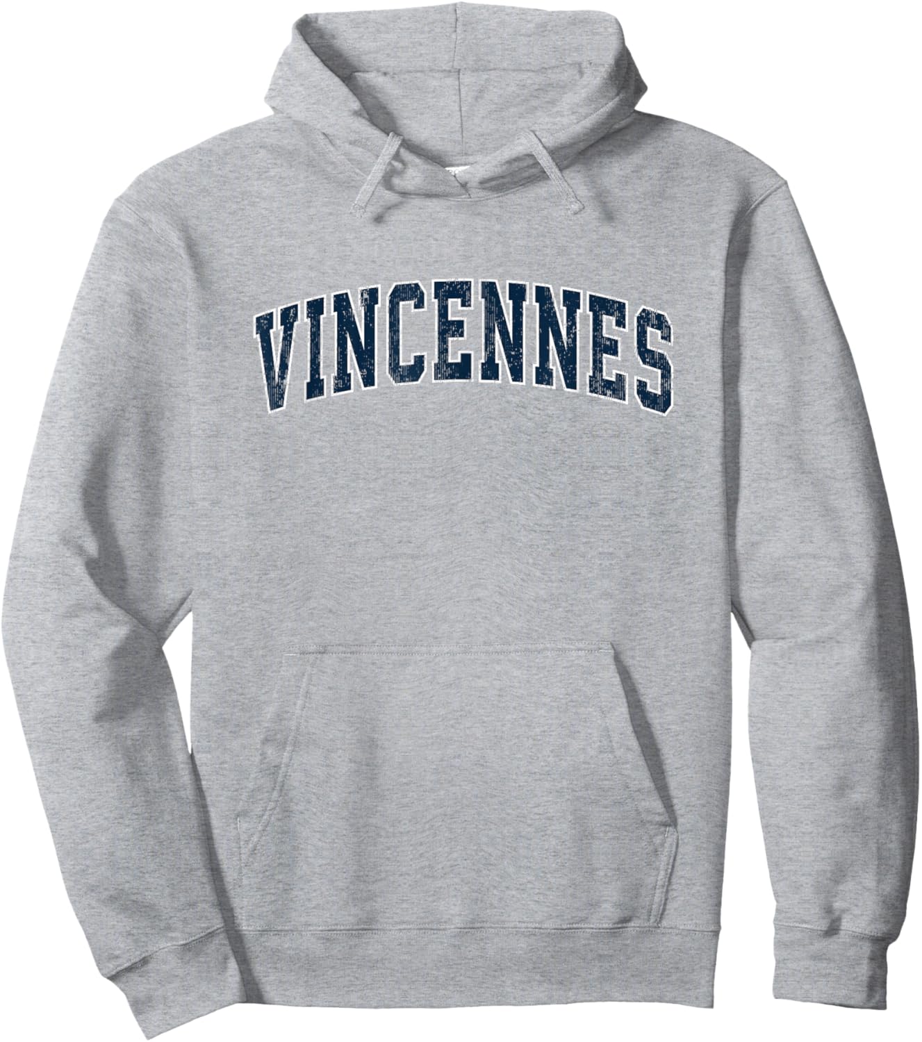 Vincennes Indiana IN Vintage Sports Design Navy Design Hoodie - Hoodie | Ash