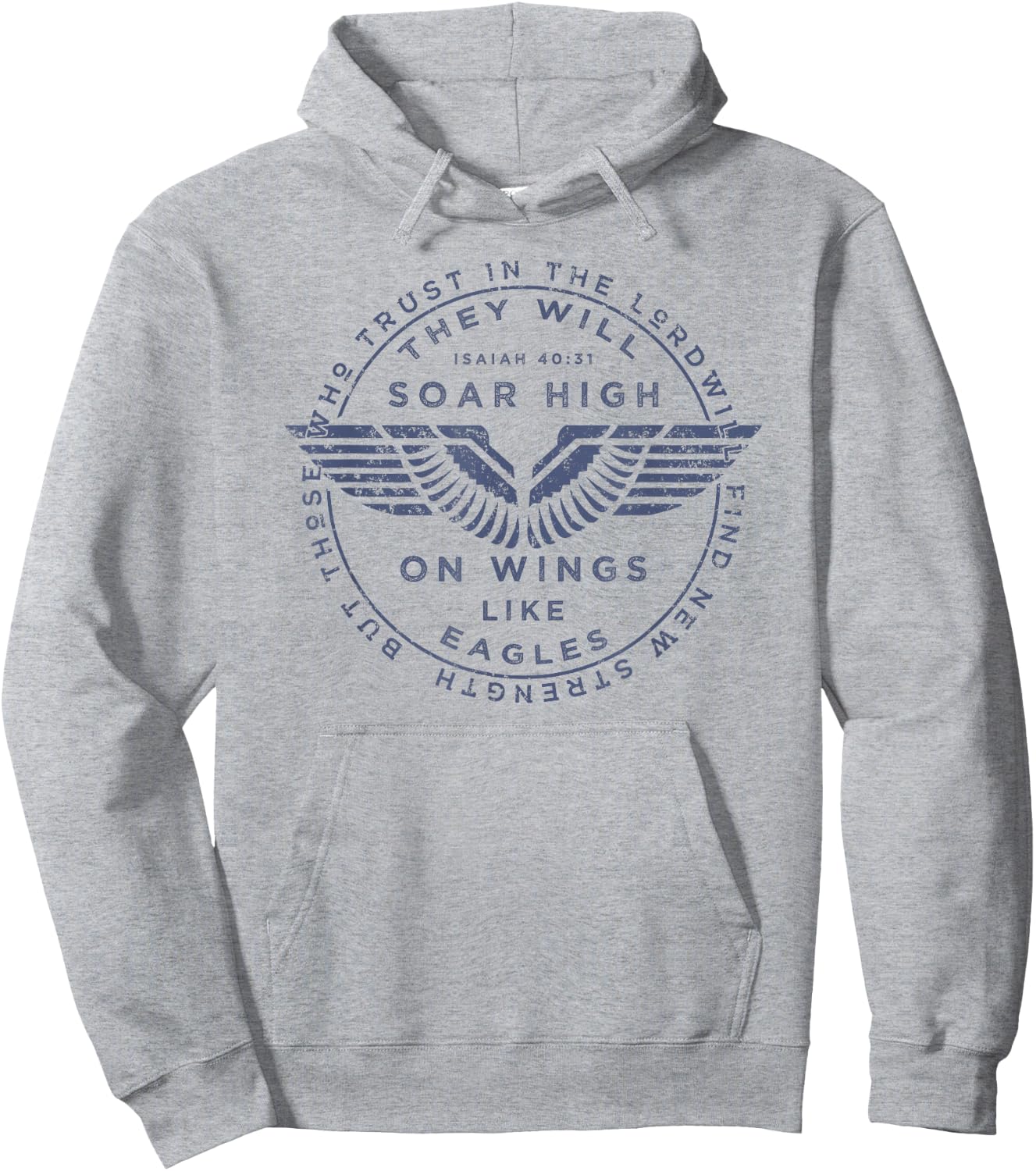 Soar On Wings Like Eagles Christian Hoodie - Hoodie | Ash
