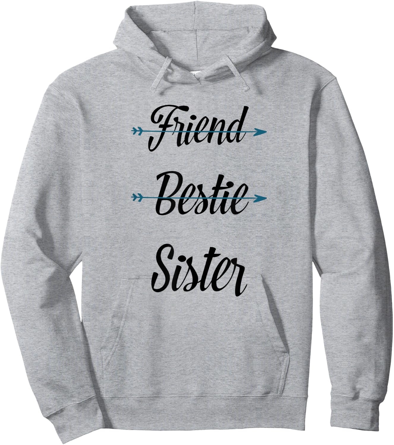 Friend Bestie Soul Sister Best for 2 3 Girls BFF Hoodie - Hoodie | Ash