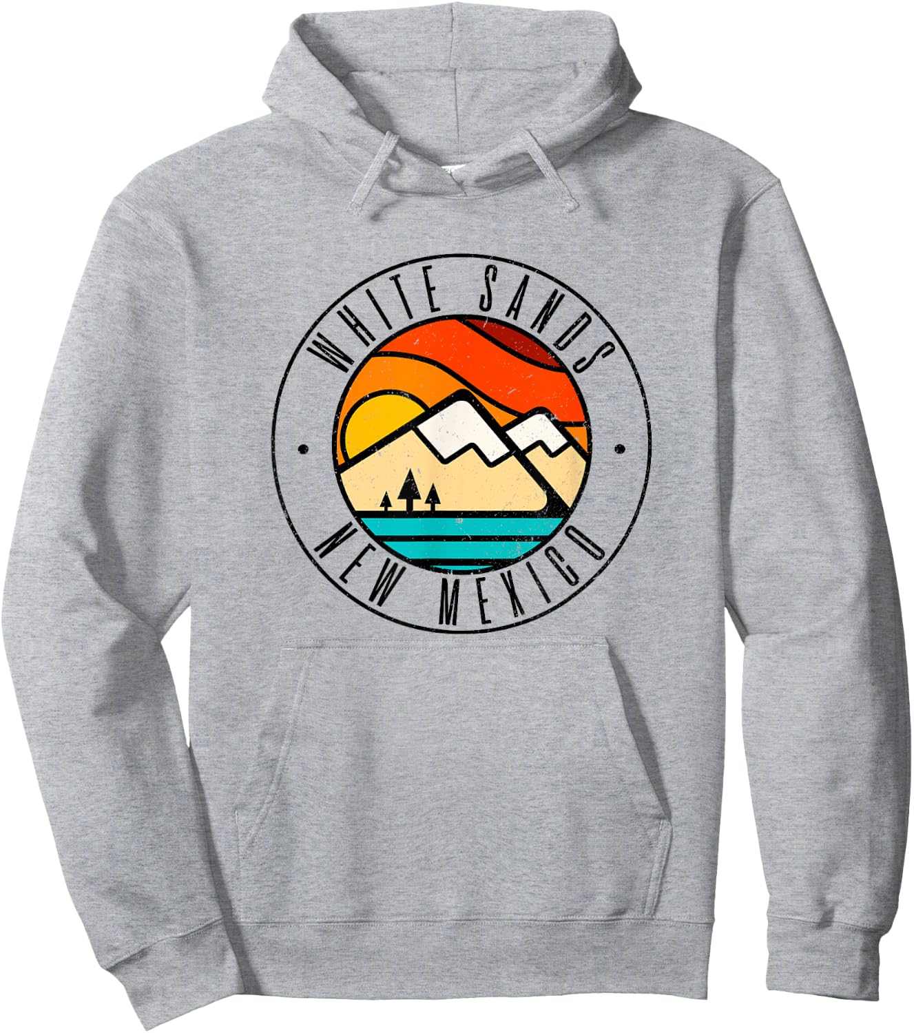Minimalist Outdoors White Sands New Mexico NM Hoodie - Hoodie | Ash