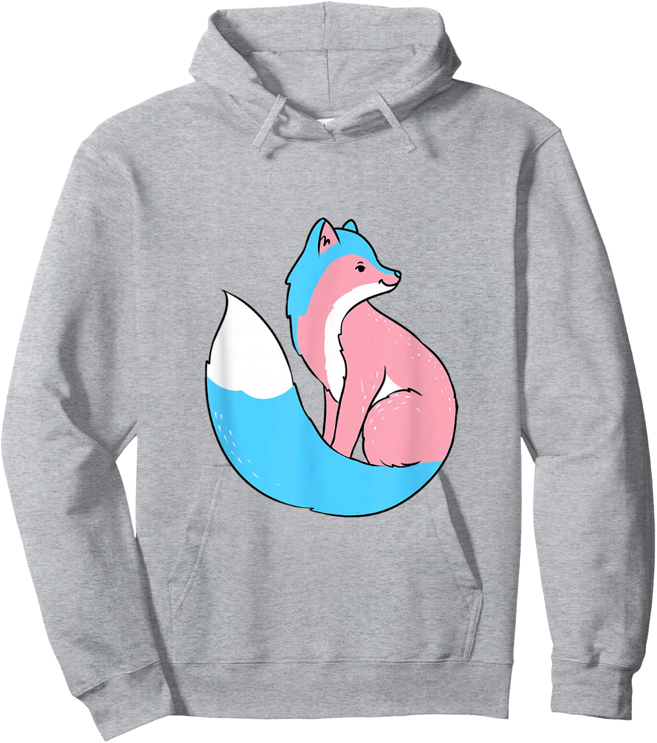 Trans Pride Fox Transgender Hoodie - Hoodie | Ash