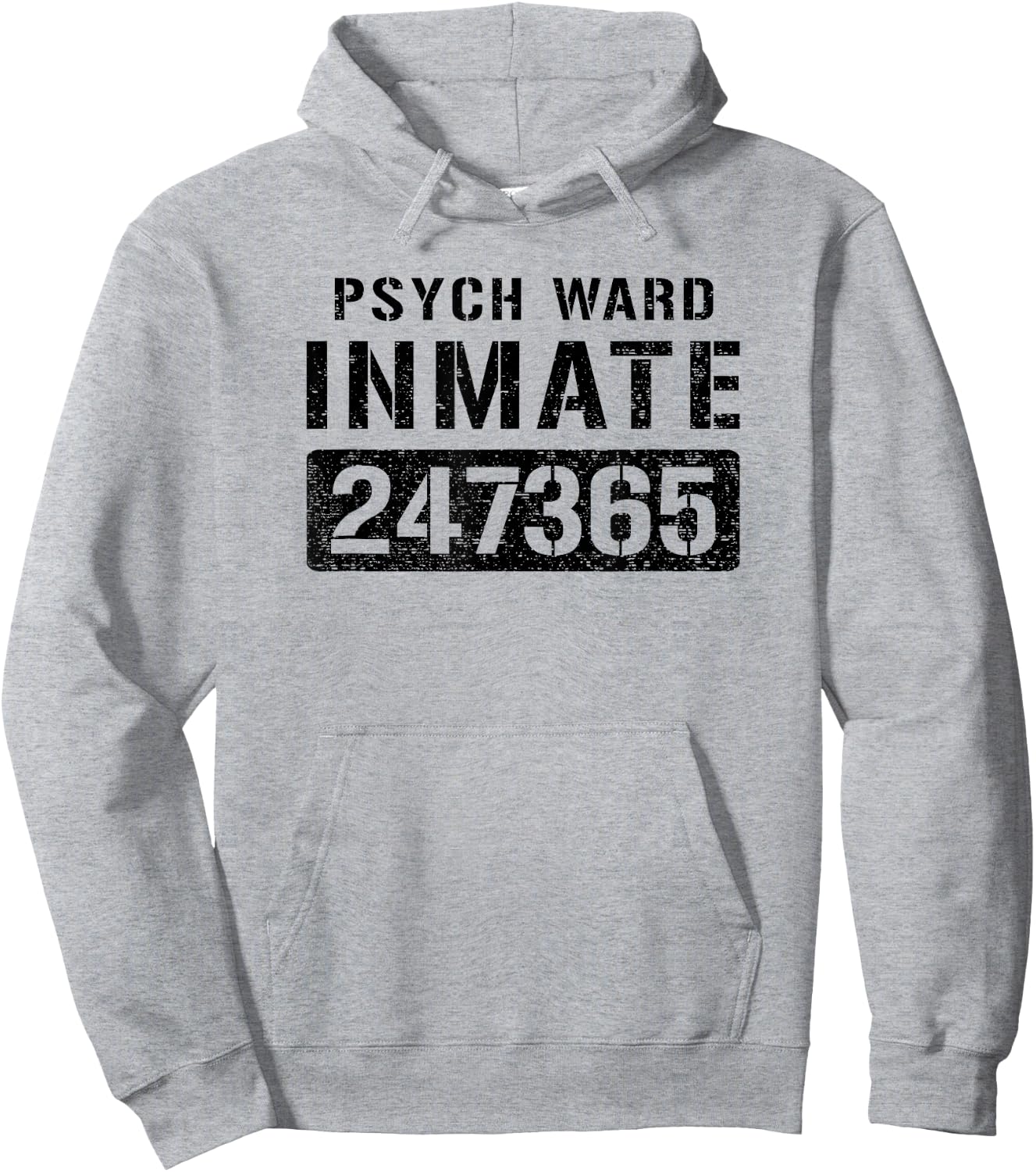 Psych Ward Insane Prisoner Inmate Halloween Costume Hoodie - Hoodie | Ash