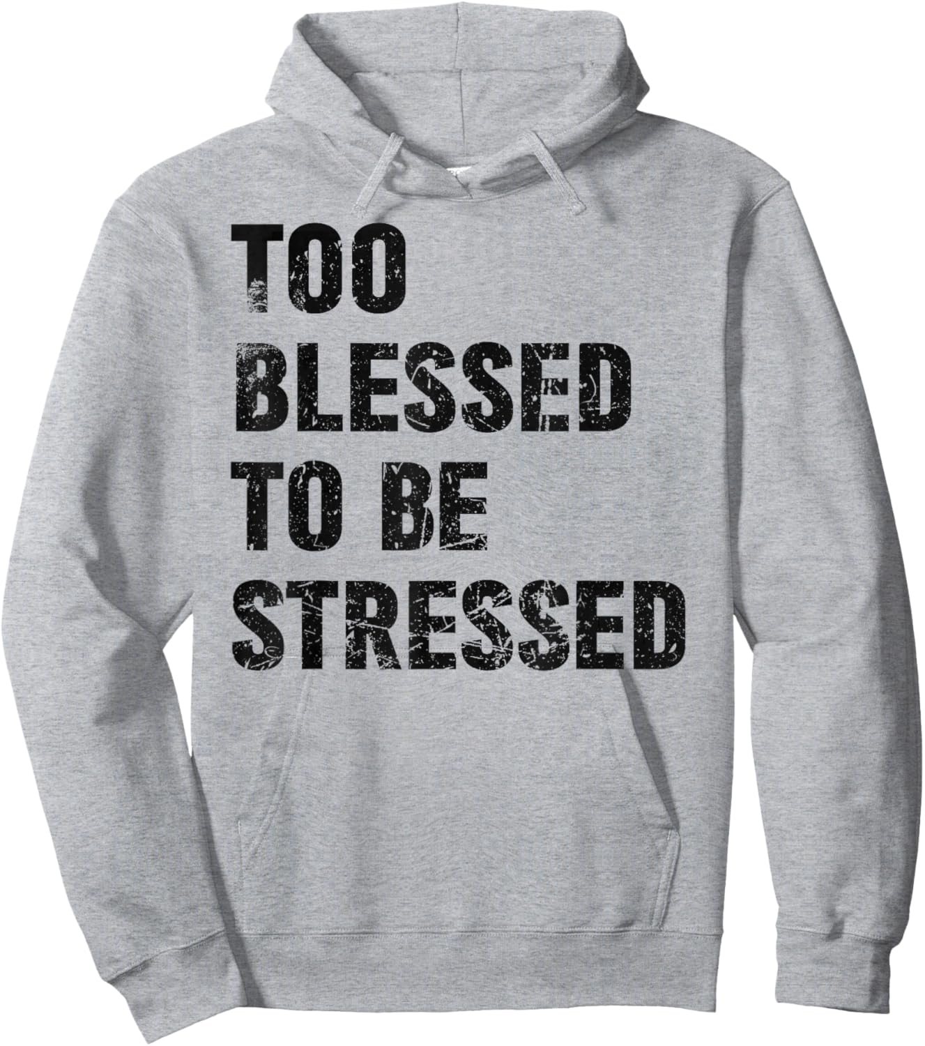 Too Blessed To Be Stressed Vintage Green Hoodie - Hoodie | Ash