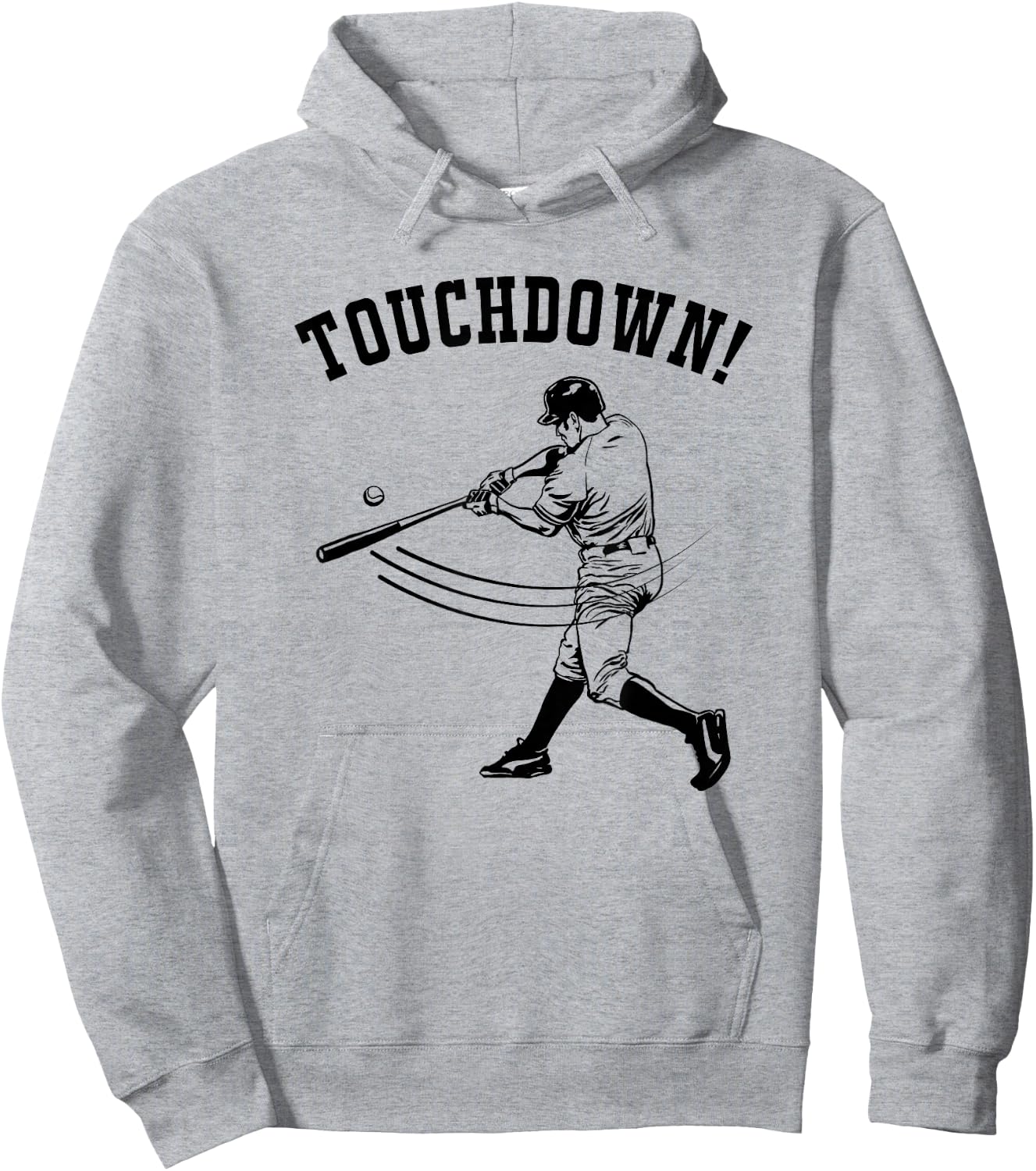 Touchdown Baseball - Funny Football Gift Hoodie - Hoodie | Ash