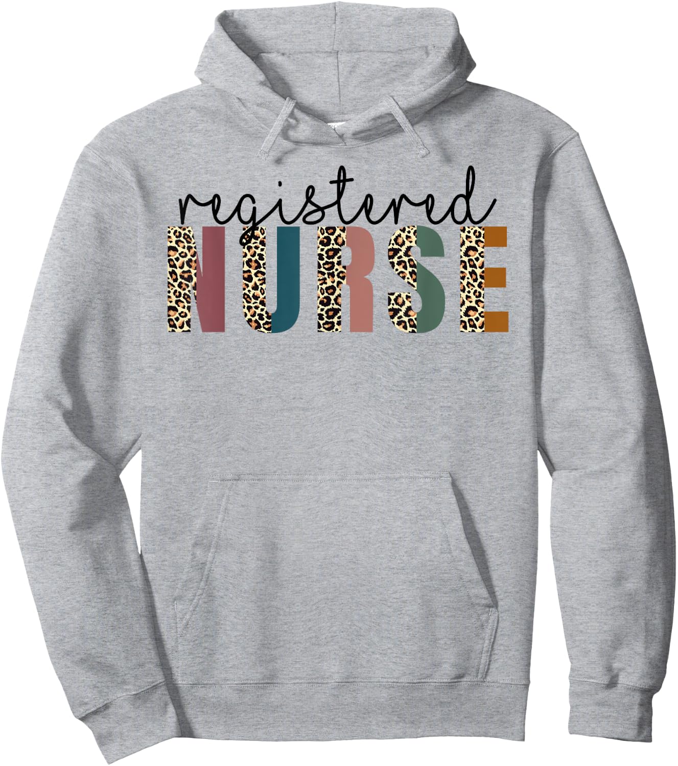 Leopard Nurse RN LPN for Registered Nurse Nurse's Day Hoodie - Hoodie | Ash