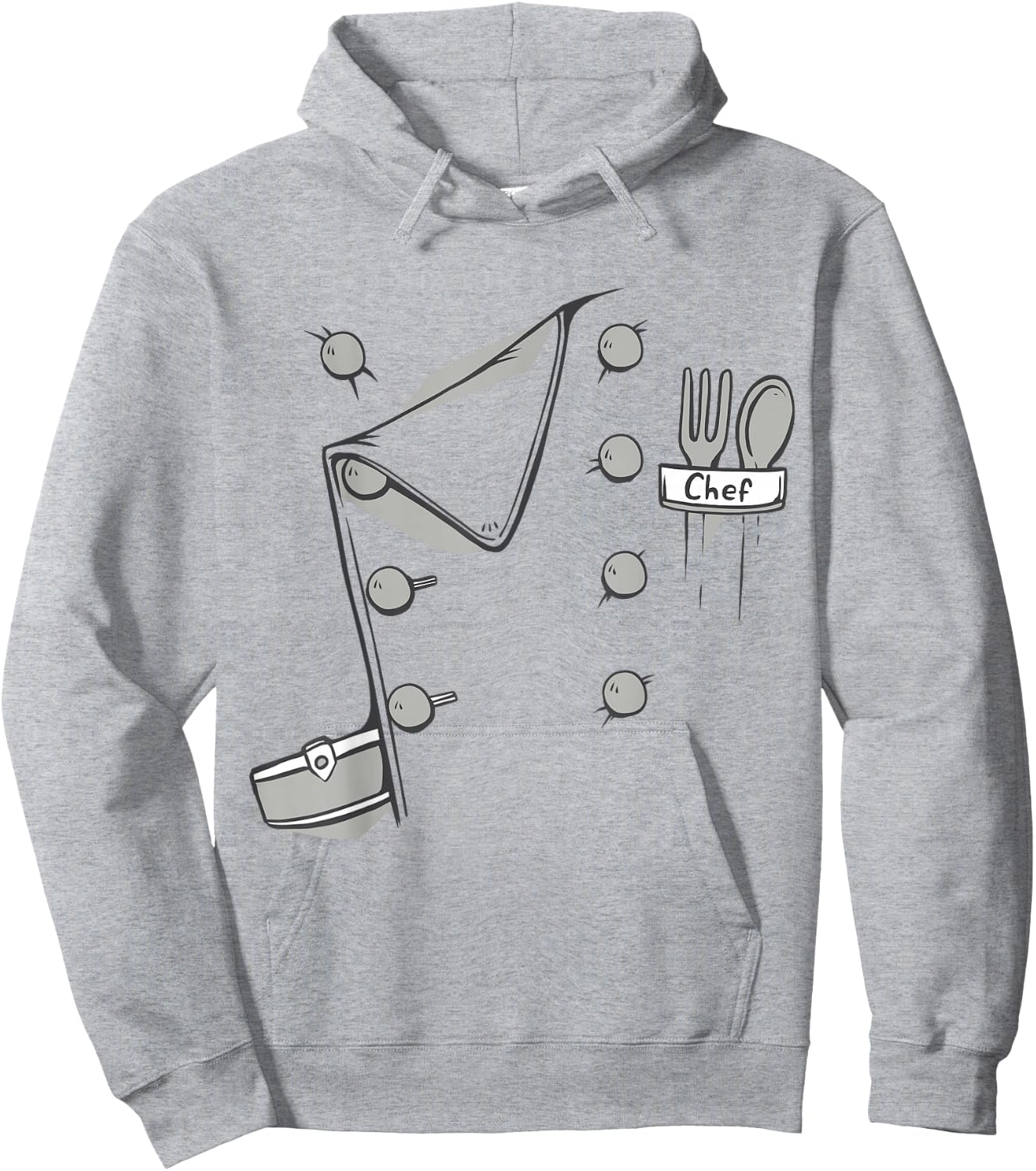 Chef Jacket Chef Costume Cook Cooking Funny Chef Gift Hoodie - Hoodie | Ash