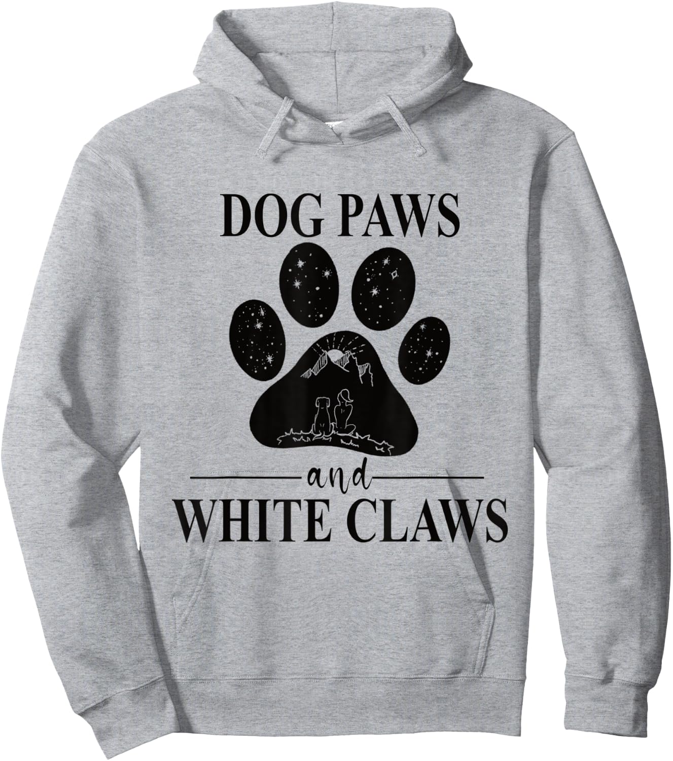 Dog Paws and White Claws - Dog Paw Mom Women Kids Hoodie - Hoodie | Ash