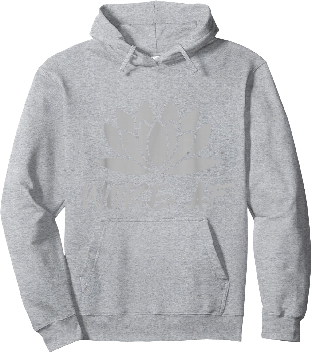 Spiritual Lotus Flower Woke AF Hoodie - Hoodie | Ash