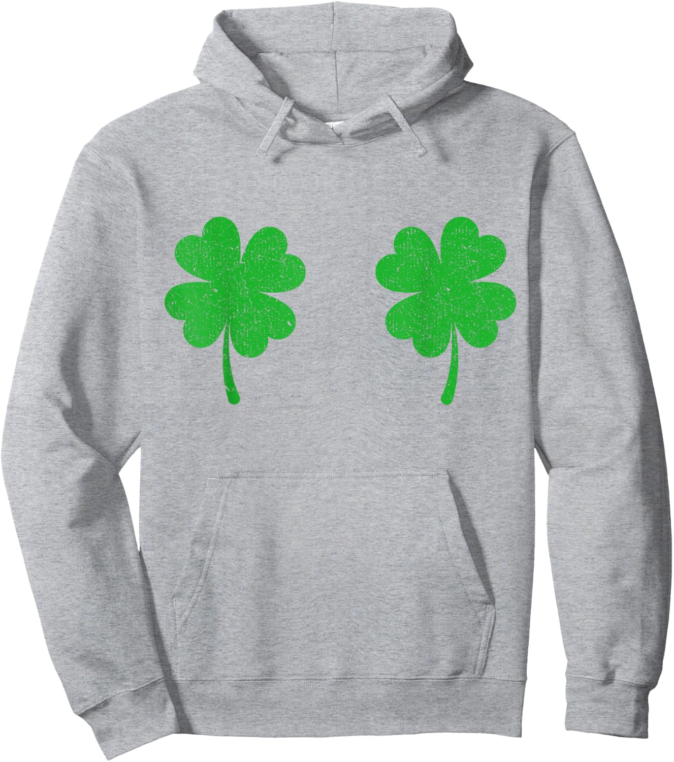 Shamrock Boobs Shirt Funny Irish Boobies St Patrick's Day Hoodie - Hoodie | Ash