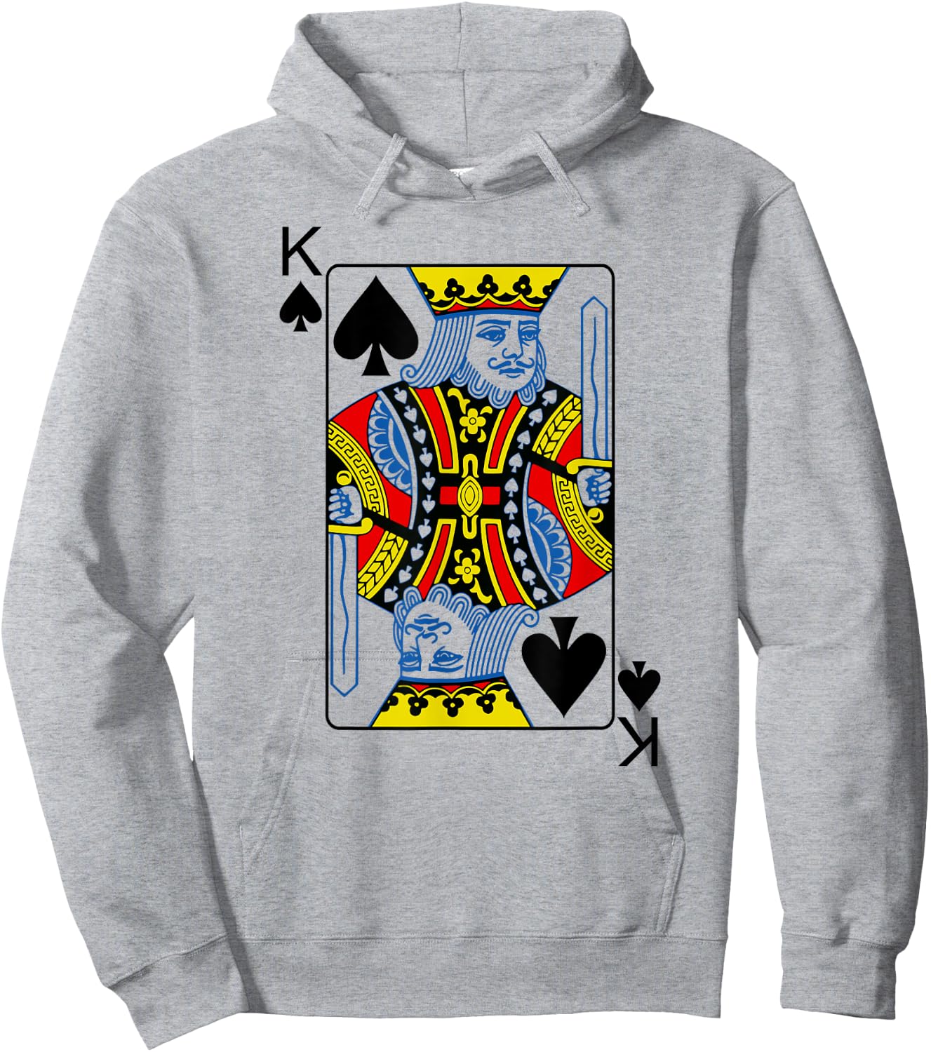King Of Spades Playing Cards Poker Hoodie - Hoodie | Ash