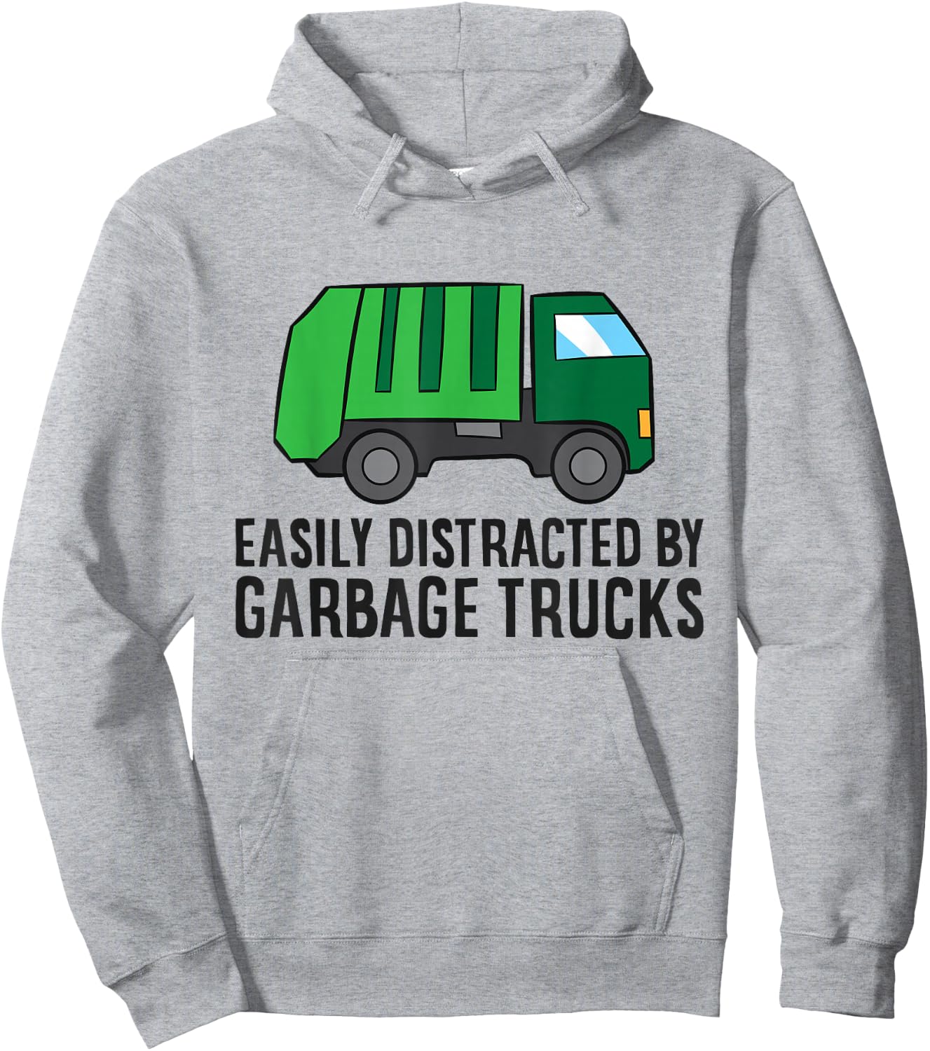 Garbage Truck Lover Easily Distracted By Garbage Trucks Hoodie - Hoodie | Ash