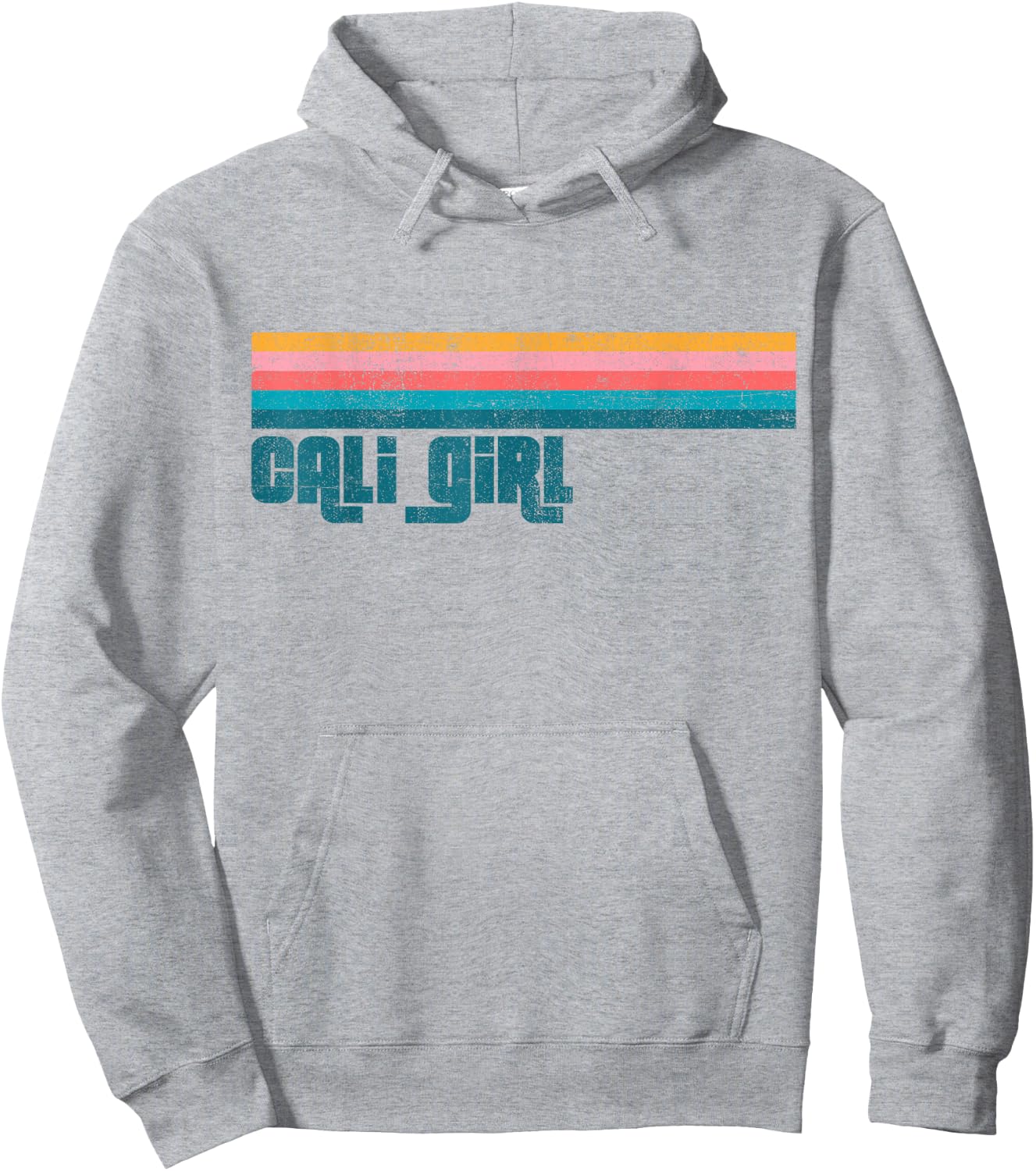 Vintage Cali Girl Beach California Summer Retro Women's Gift Hoodie - Hoodie | Ash