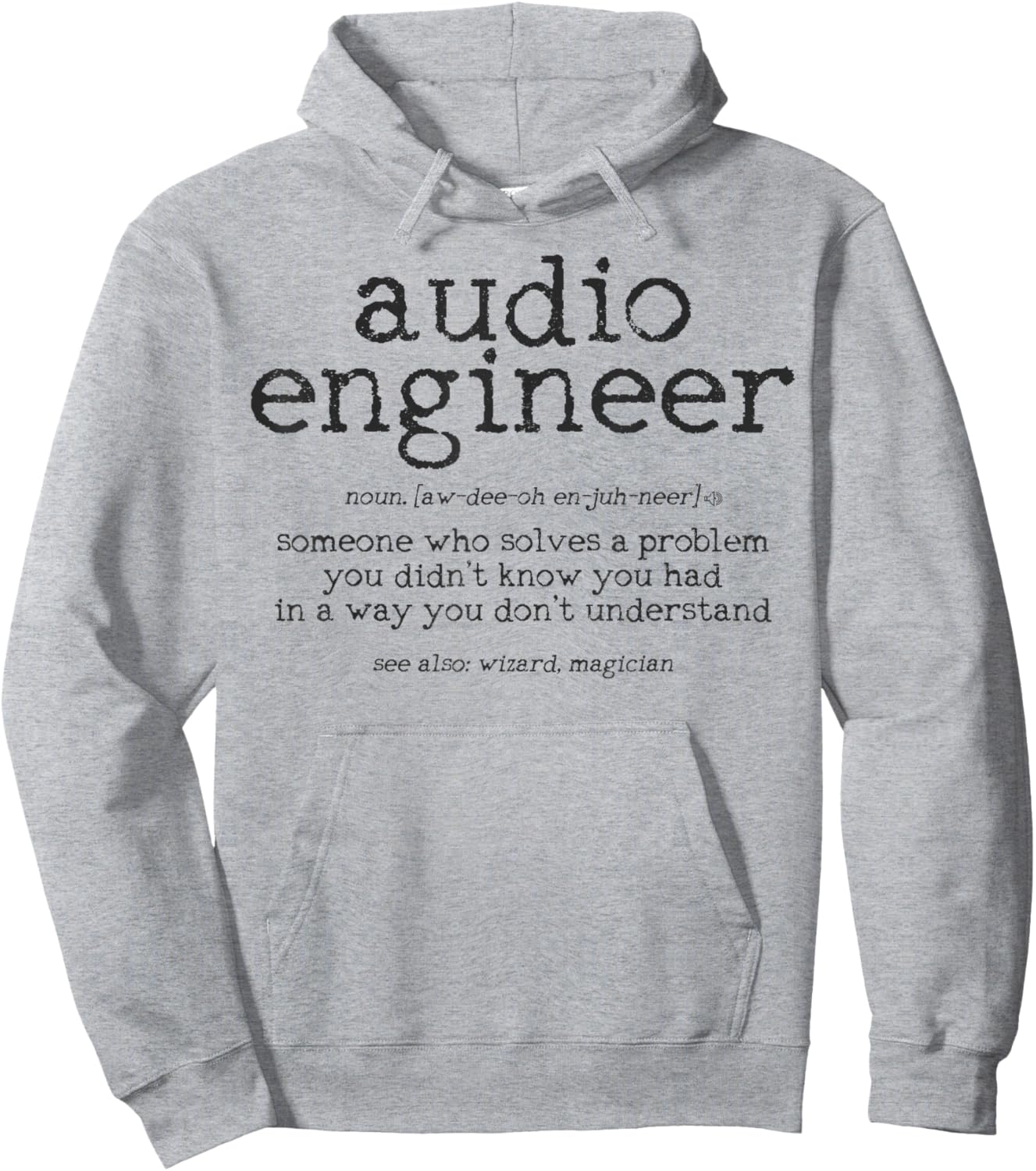 Audio Engineer Definition Sound Technician Engineering Gift Hoodie - Hoodie | Ash