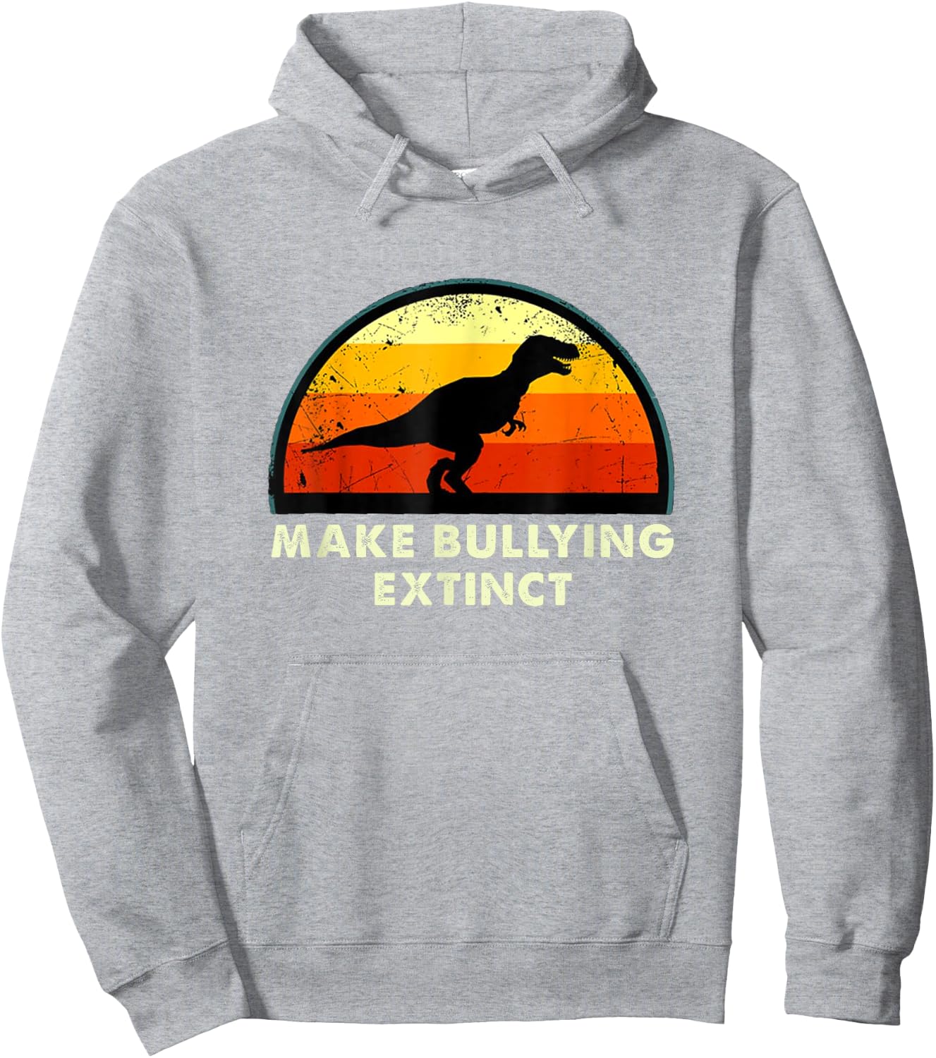 Make Bullying Extinct,We Wear Orange For Unity Day,Dinosaur Hoodie - Hoodie | Ash