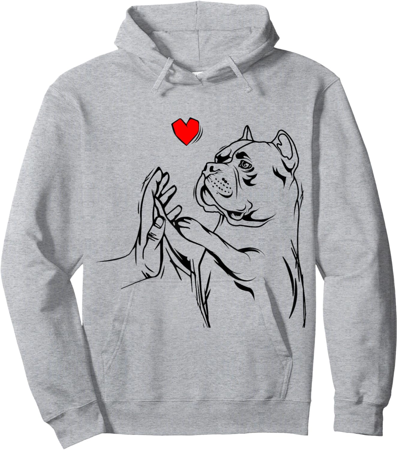 American Bully Love Cute Pitbull Dog Mom Funny Girls Hoodie - Hoodie | Ash