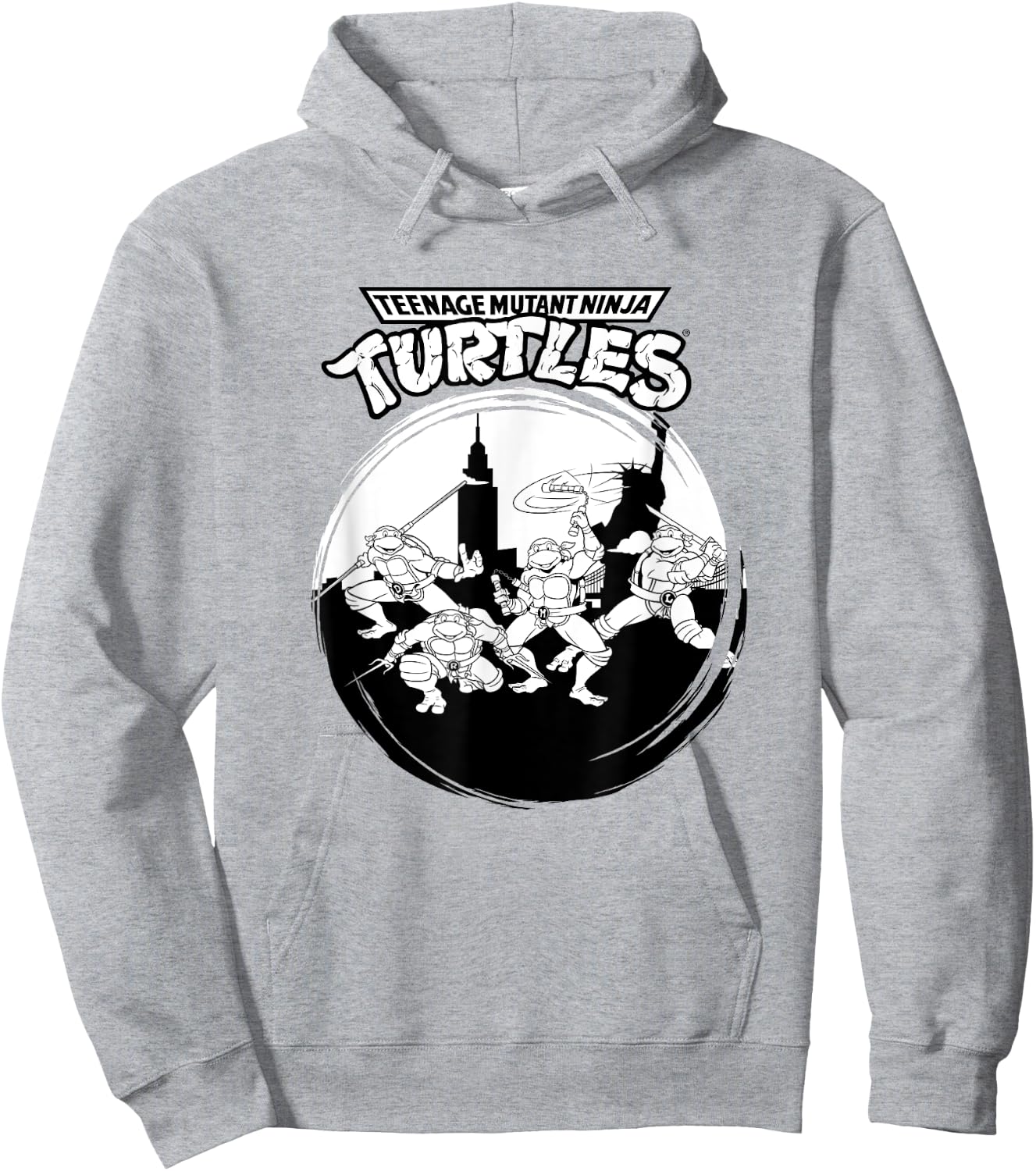 Mademark x Teenage Mutant Ninja Turtles - Original Teenage Mutant Ninja Turtles Black White New York Hoodie - Hoodie | Ash