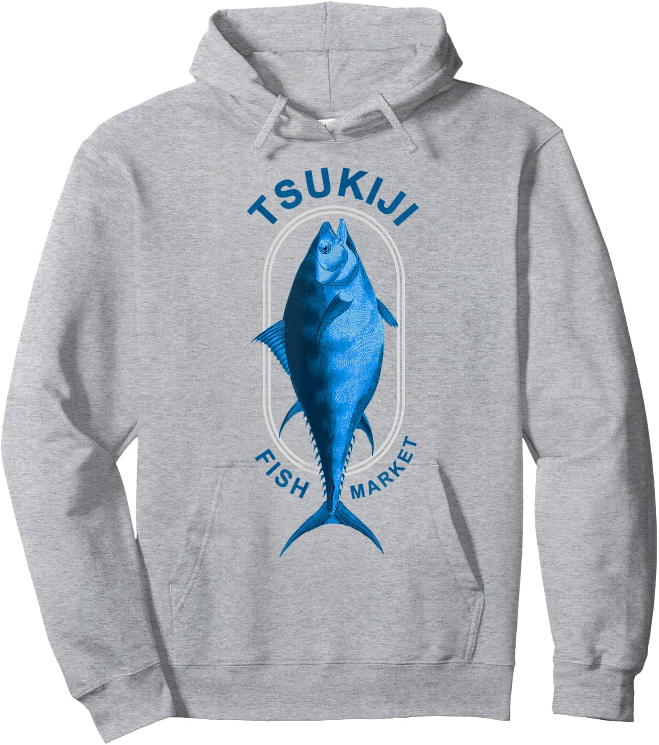 Tokyo Tsukiji Fish Market Vintage Hoodie - Hoodie | Ash