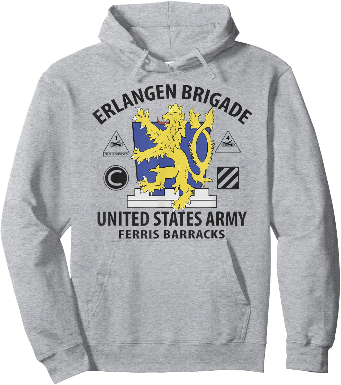 Erlangen Brigade United States Army Ferris Barracks Hoodie - Hoodie | Ash