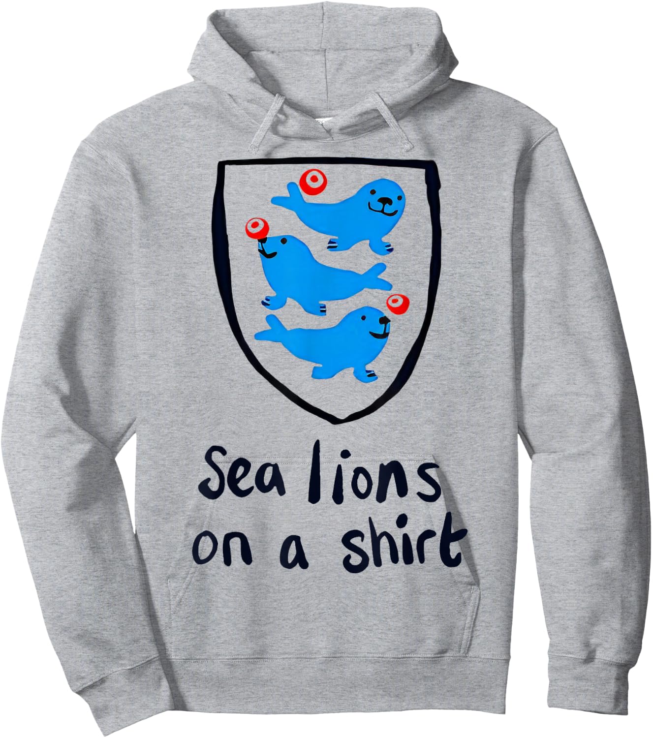 Cute Sea Lions On A Hoodie - Hoodie | Ash