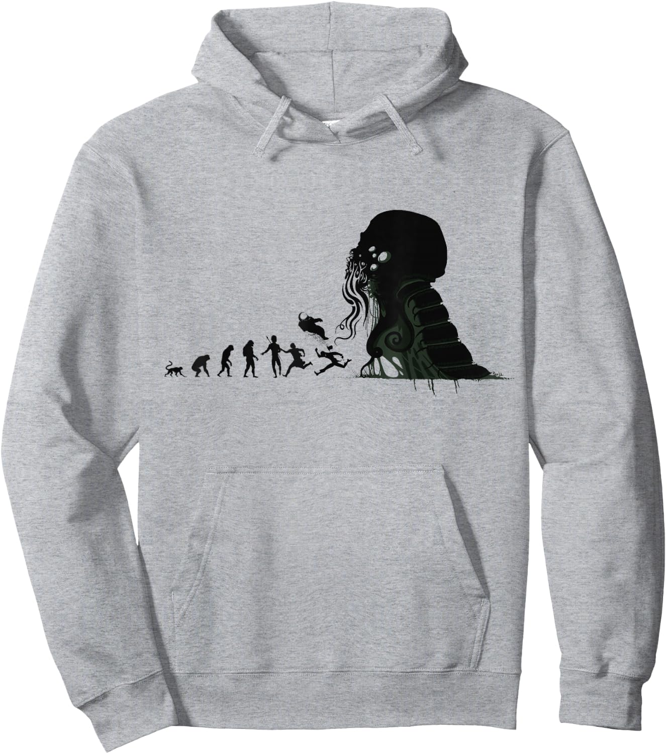 Call of Cthulhu Lovecraftian Evolution Sci-Fi Necronomicon Hoodie - Hoodie | Ash