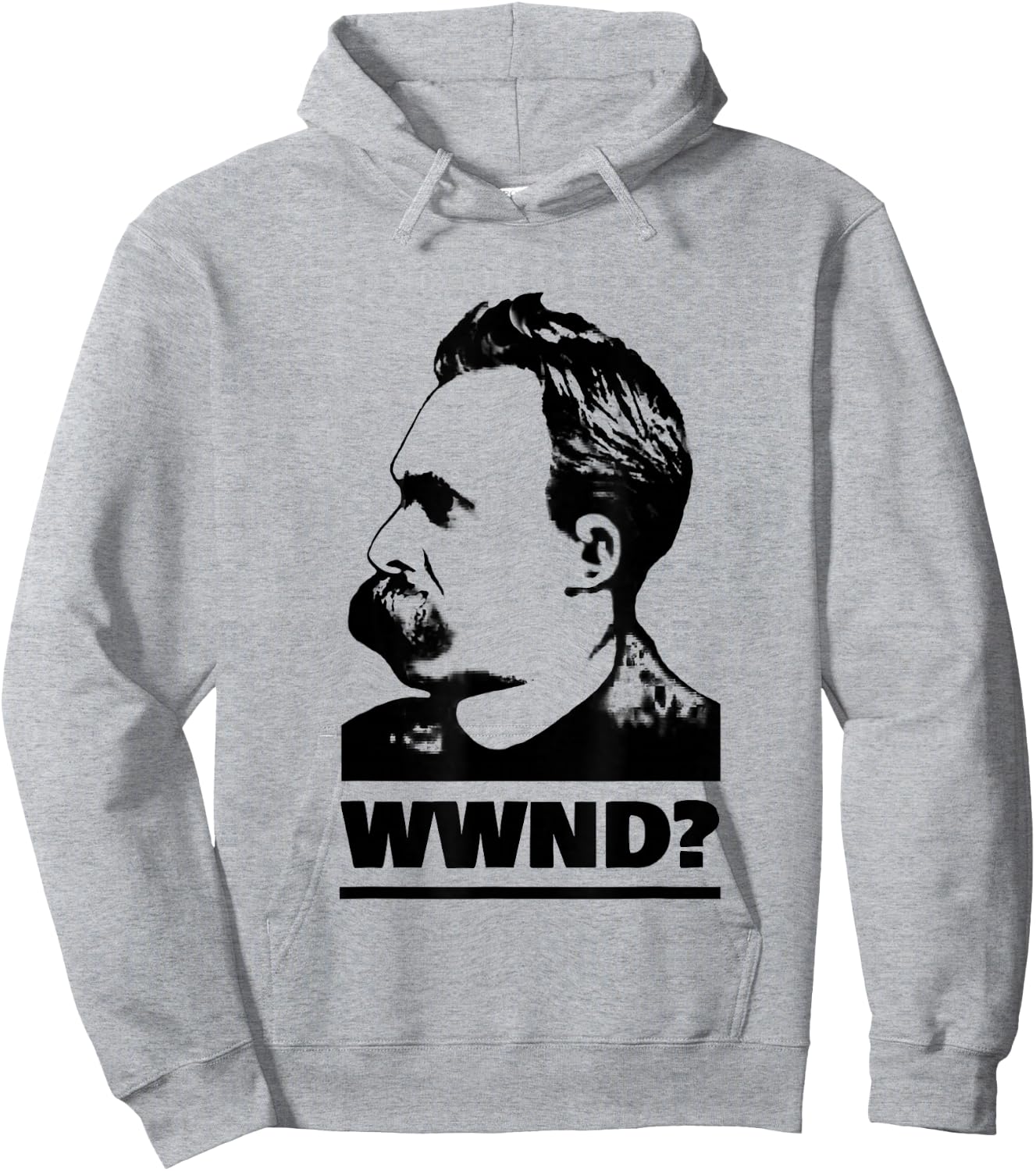 The Philosophy Shirt - What Would Nietzsche Do - Fun Philosopher Quote - Grey - X-Small - -Adult - Short Sleeve - - Classic Fit - Cotton 60%, Polyester 40% Hoodie - Hoodie | Ash