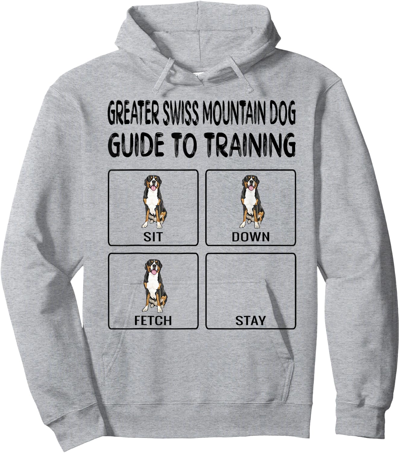 Greater Swiss Mountain Dog Guide To Training Dog Obedience Men Women Girls Kids Hoodie - Hoodie | Ash