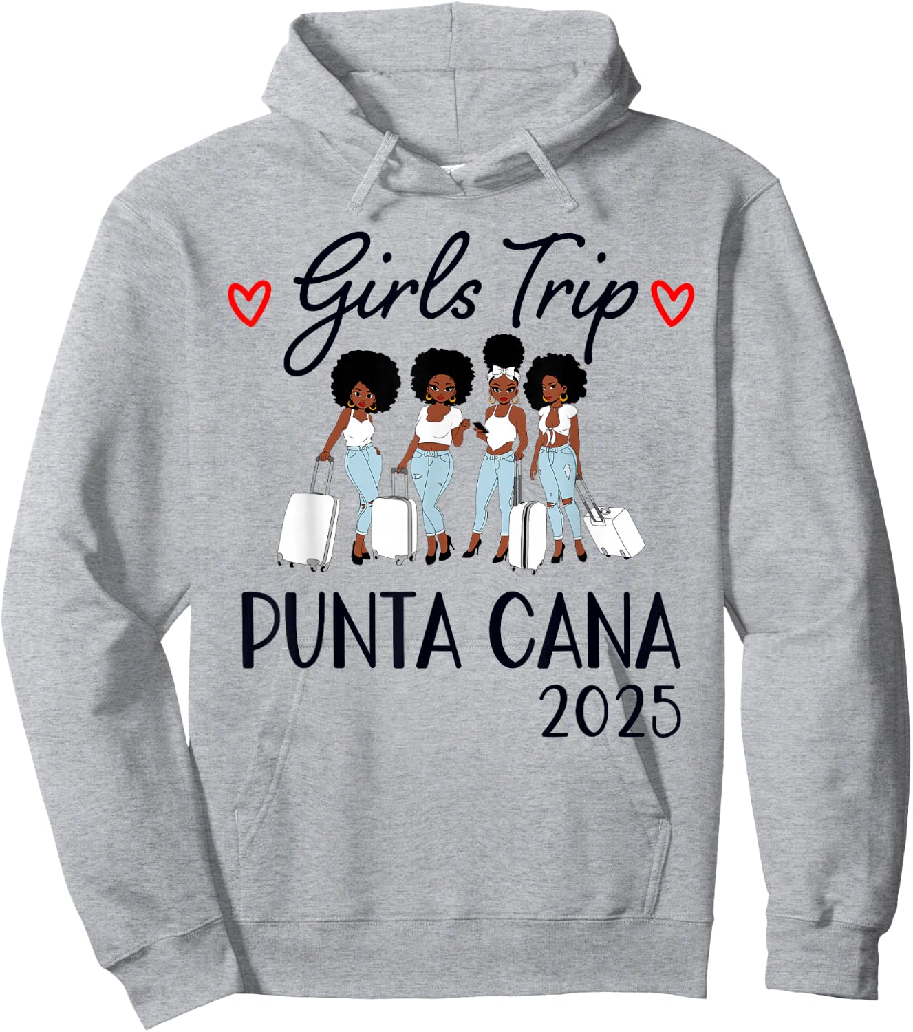 Punta Cana Girls Trip 2025 Weekend Vacation Matching Group Hoodie - Hoodie | Ash