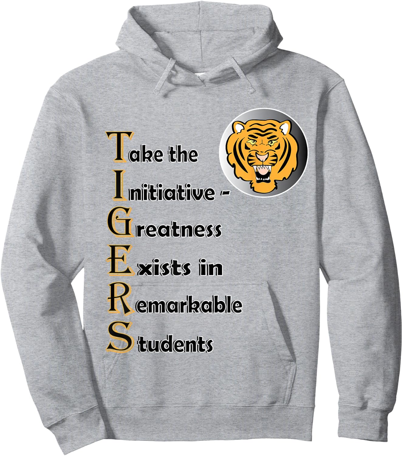 Tigers School Spirit Design for boys, girls, men and women Hoodie - Hoodie | Ash