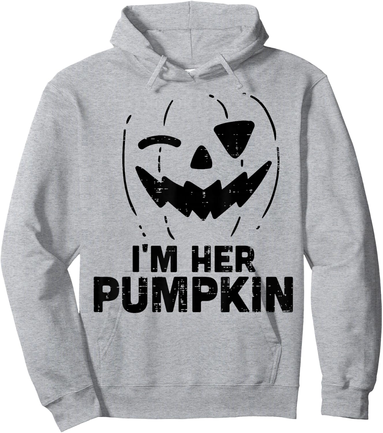 Im Her Pumpkin Matching Halloween Couples Him And Her Men Hoodie - Hoodie | Ash