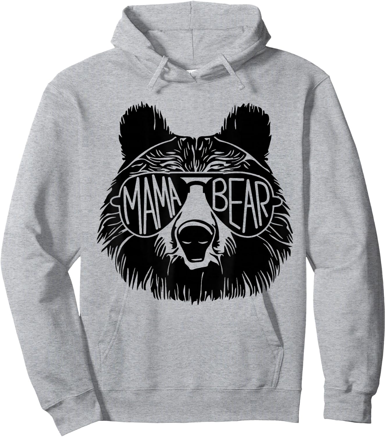 Mama Bear Face Sunglasses Mother Mom Mommy Mother's Day Hoodie - Hoodie | Ash