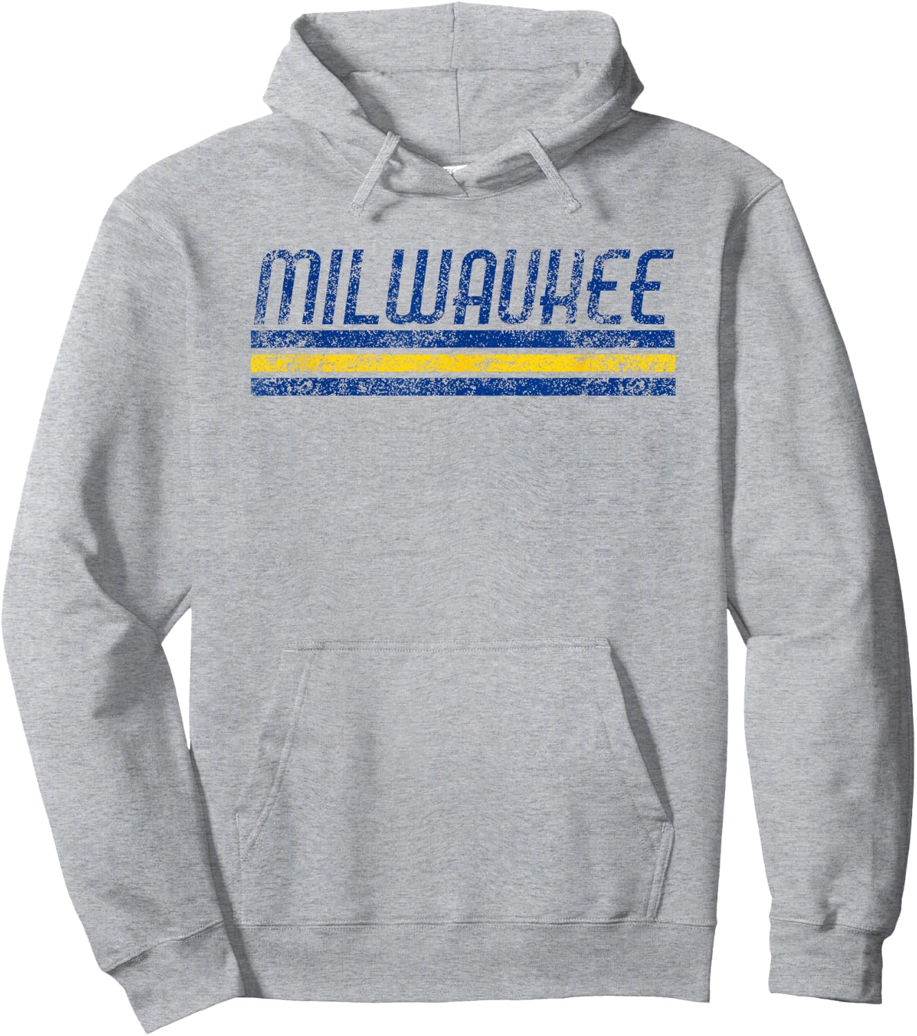 Milwaukee Wisconsin Retro Vintage Weathered Throwback Hoodie - Hoodie | Ash