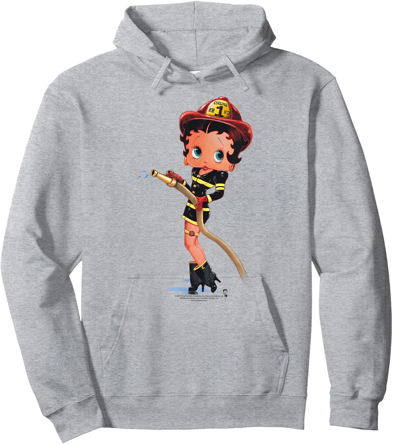 Betty Boop Firefighter Hoodie - Hoodie | Ash