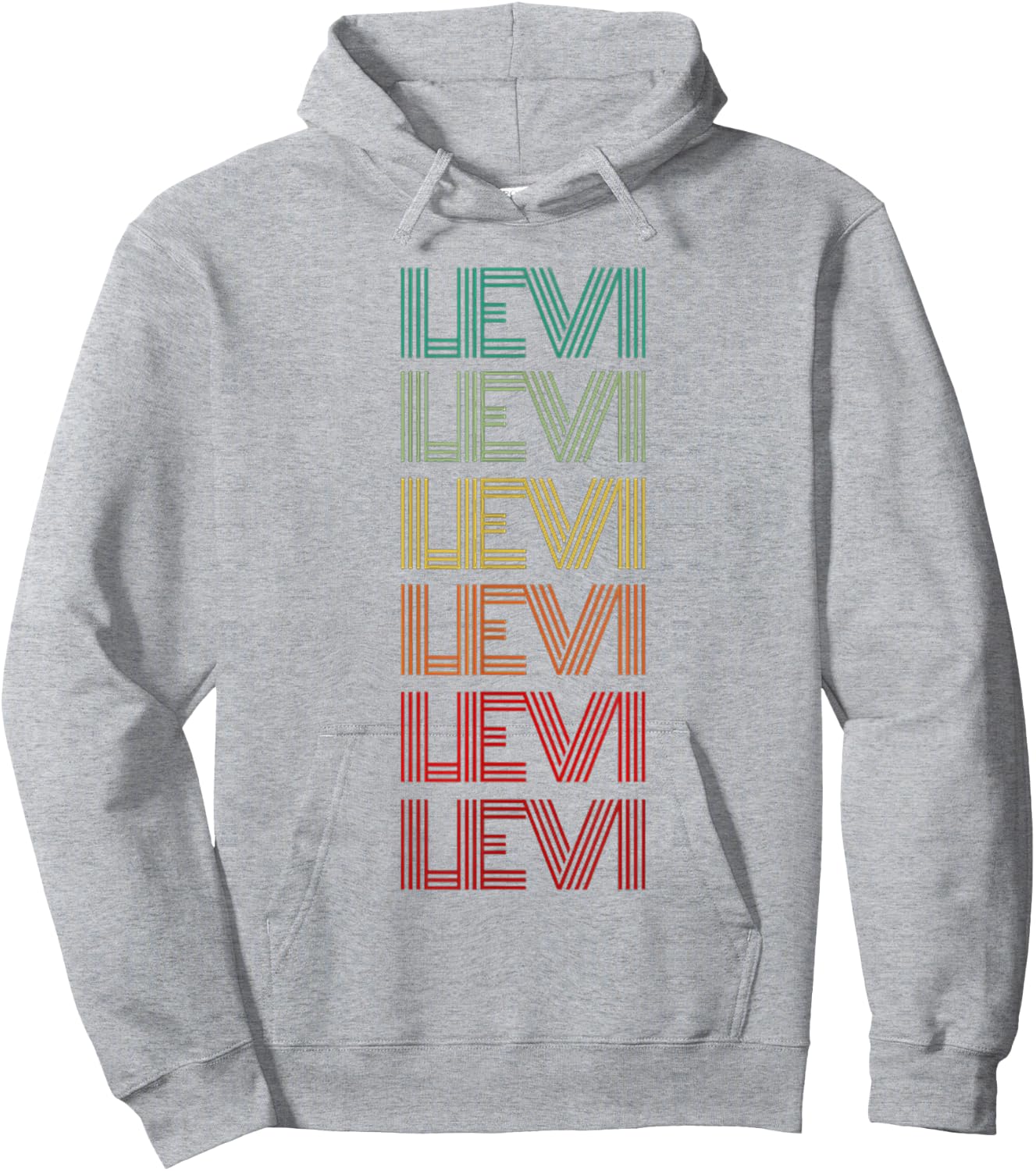 First Name LEVI Boy Retro Personalized Birthday Father Son Hoodie - Hoodie | Ash