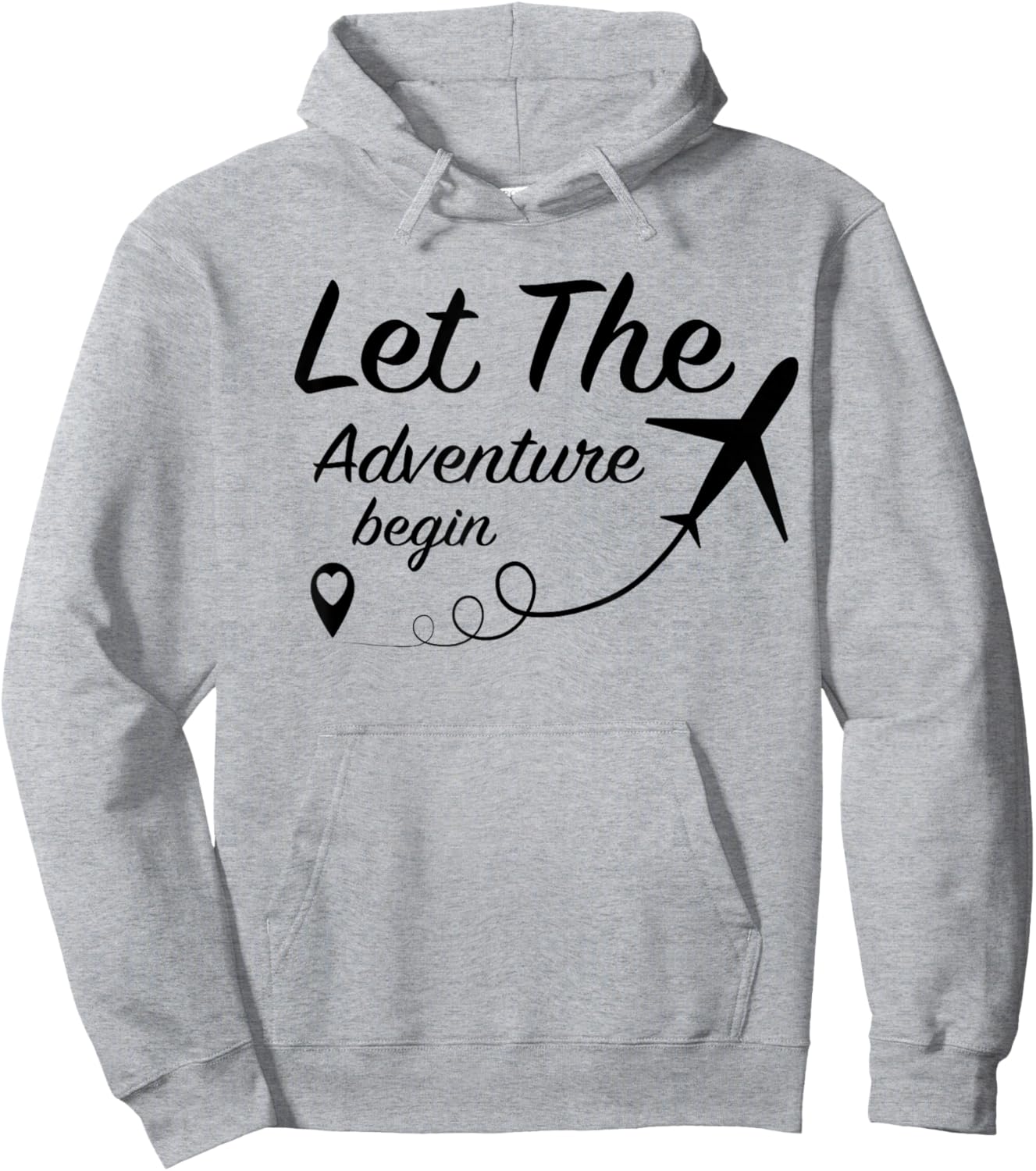 Let The Adventure Begin - Airplane Travel Traveling Small Hoodie - Hoodie | Ash