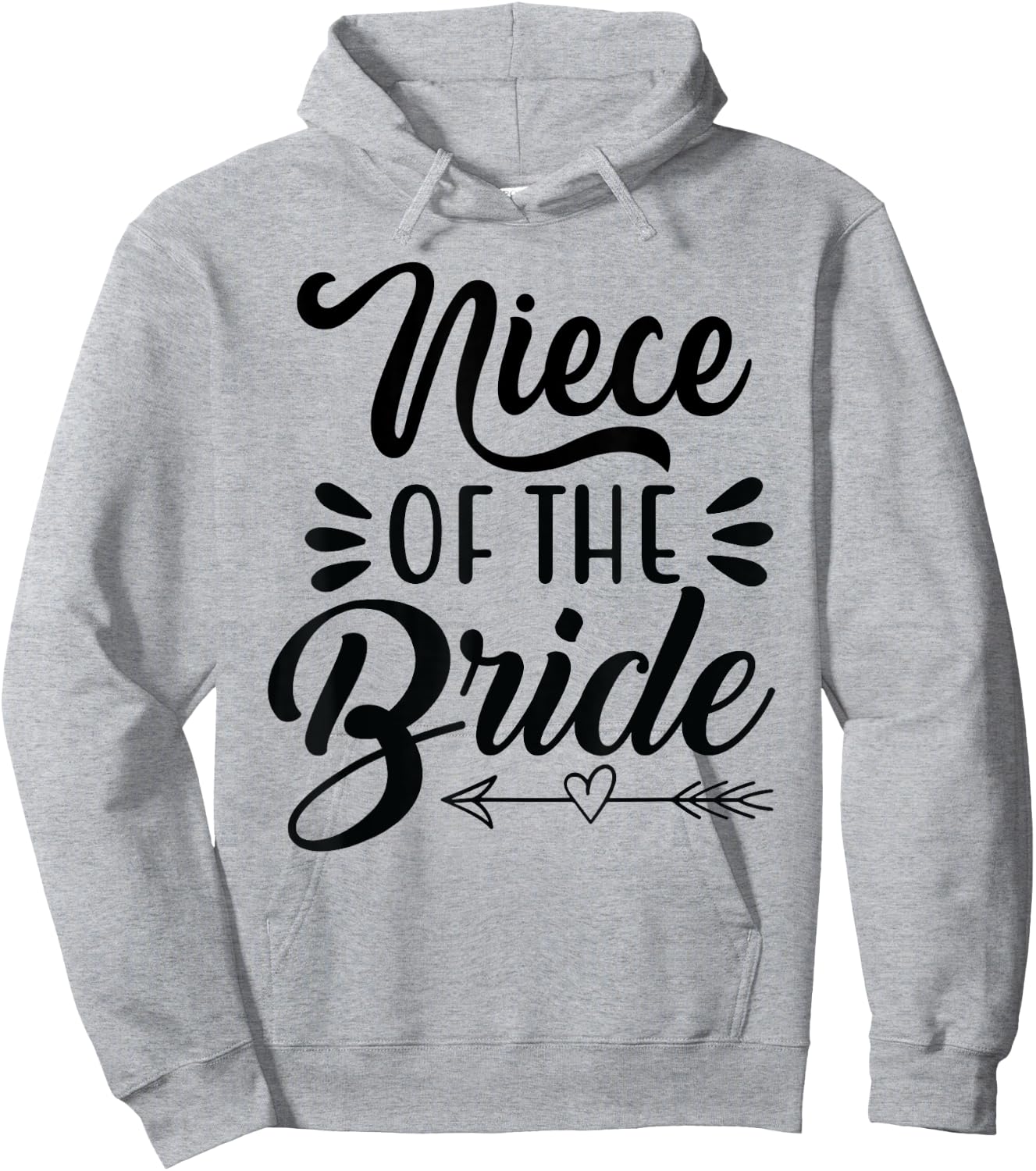 Niece Of The Bride Wedding Party Family Bridal Shower Groom Hoodie - Hoodie | Ash