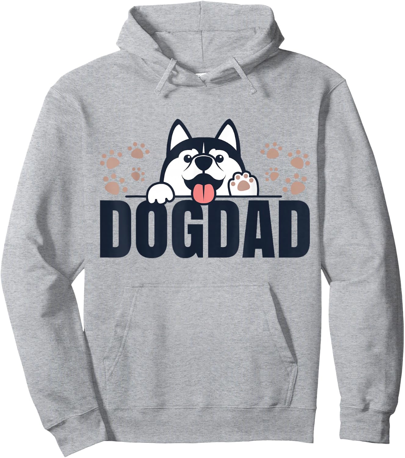 Dog Dad | Husky Lovers Shirts | Huskies Funny Husky Hoodie - Hoodie | Ash
