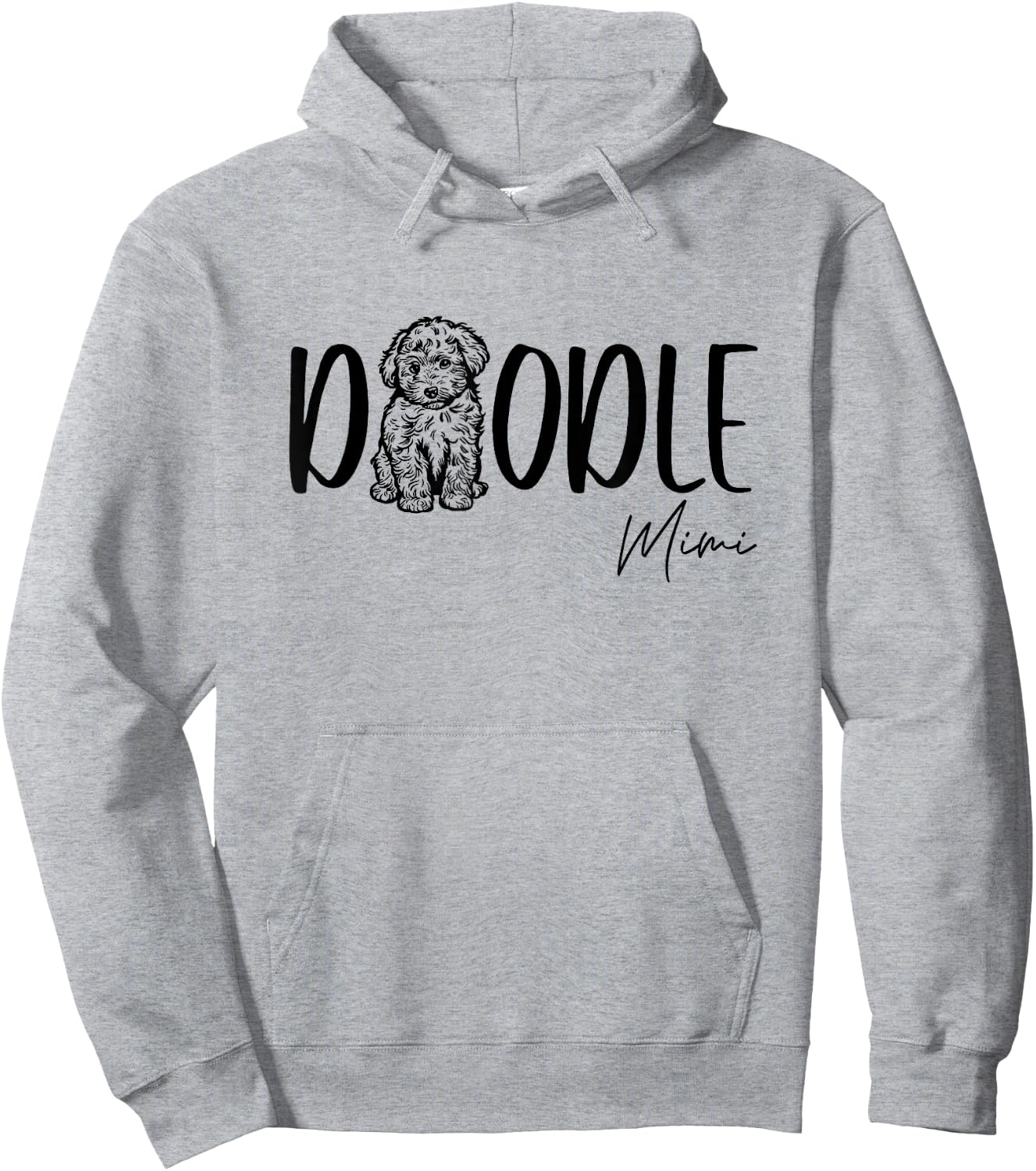 Doodle Mimi Cute Doodle Family Doodle Owner Grandma Nana Hoodie - Hoodie | Ash